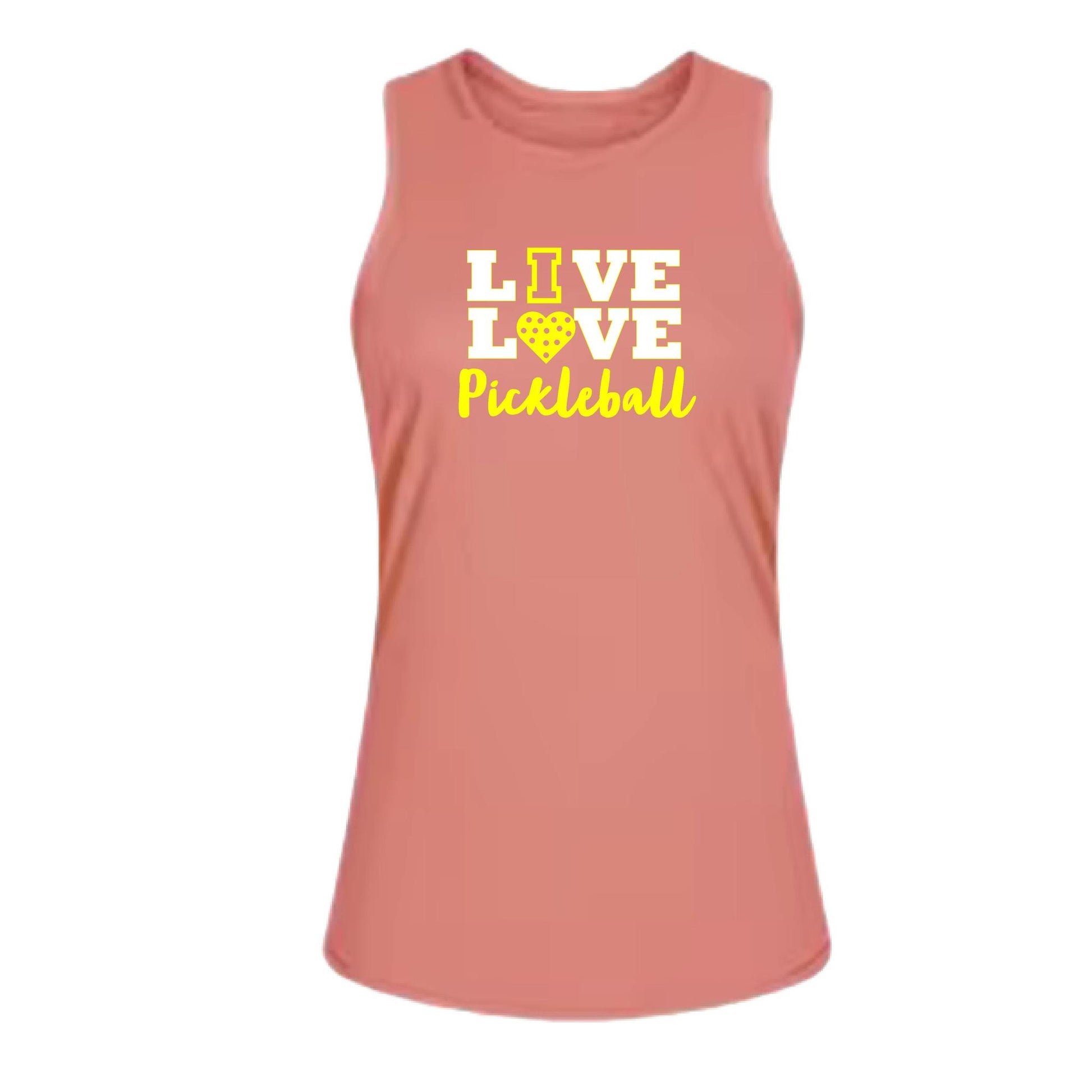 Live Love Pickleball | Women's Split Back or Tied Back Pickleball Tank | 80/20 Nylon Spandex Mix