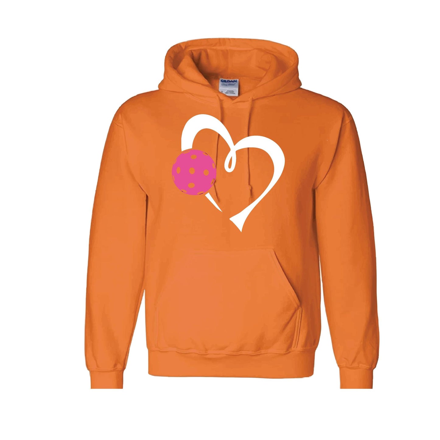 Love Pickleball (Pink) | Unisex Hoodie Pickleball Sweatshirt | 50% Cotton 50% Polyester