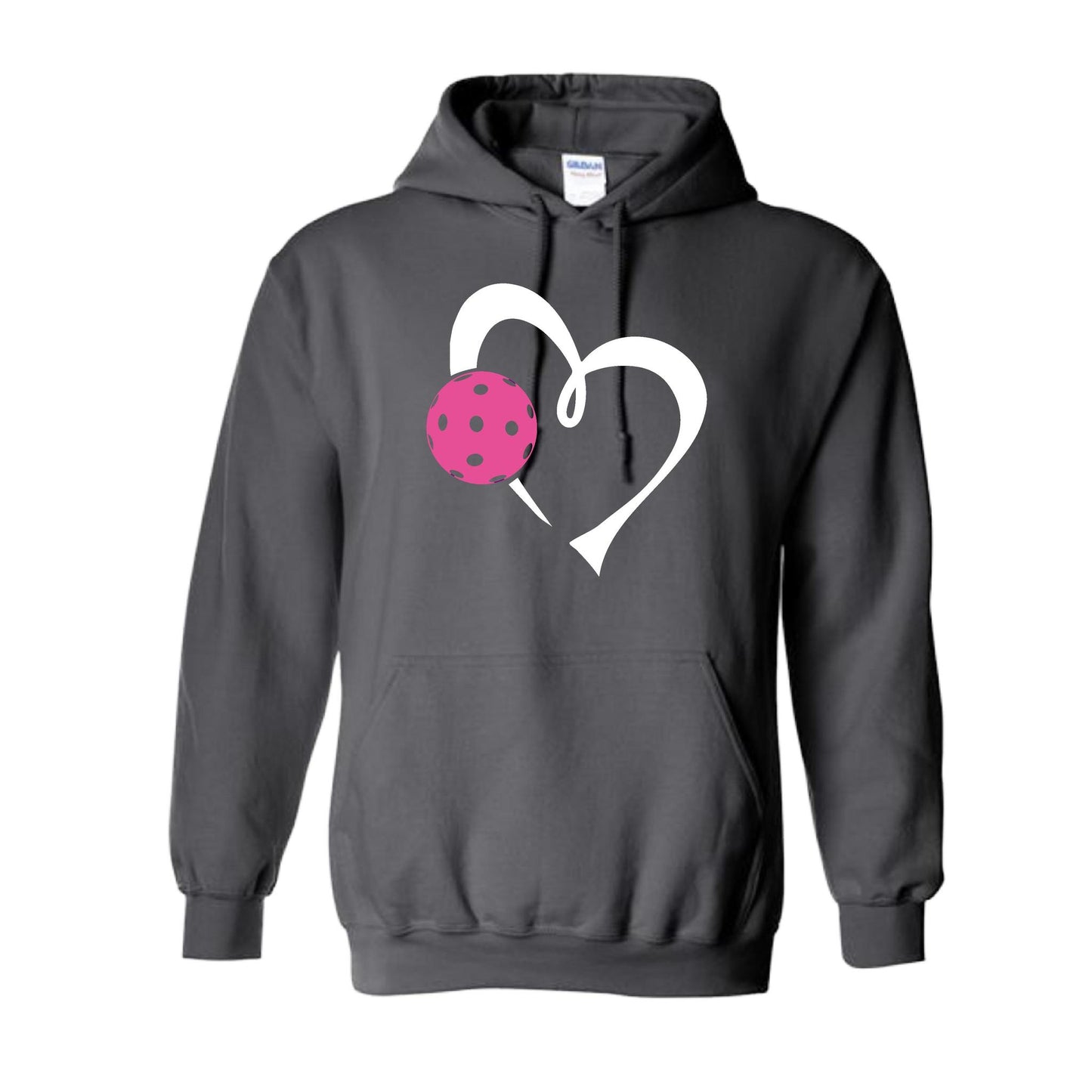 Love Pickleball (Pink) | Unisex Hoodie Pickleball Sweatshirt | 50% Cotton 50% Polyester