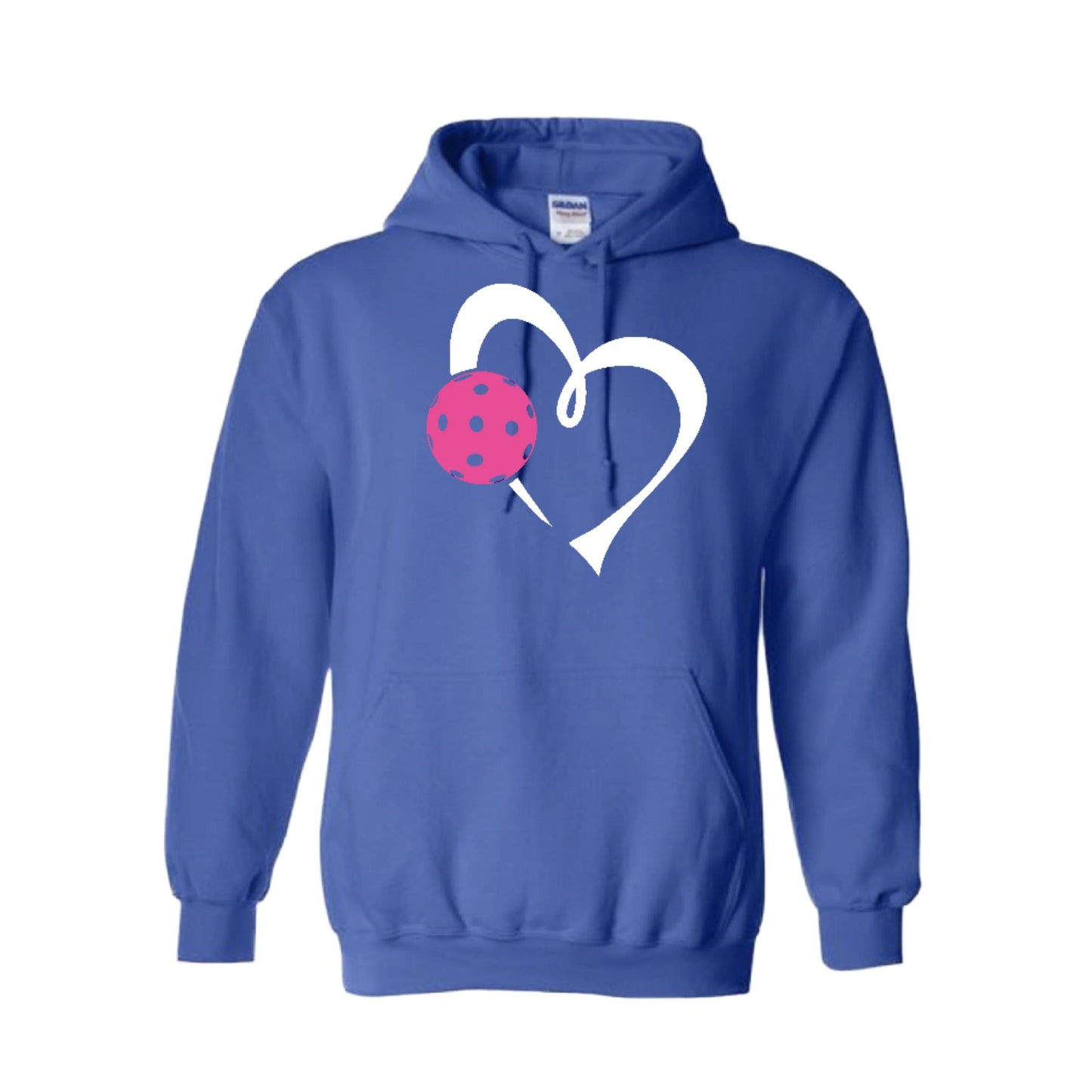 Love Pickleball (Pink) | Unisex Hoodie Pickleball Sweatshirt | 50% Cotton 50% Polyester