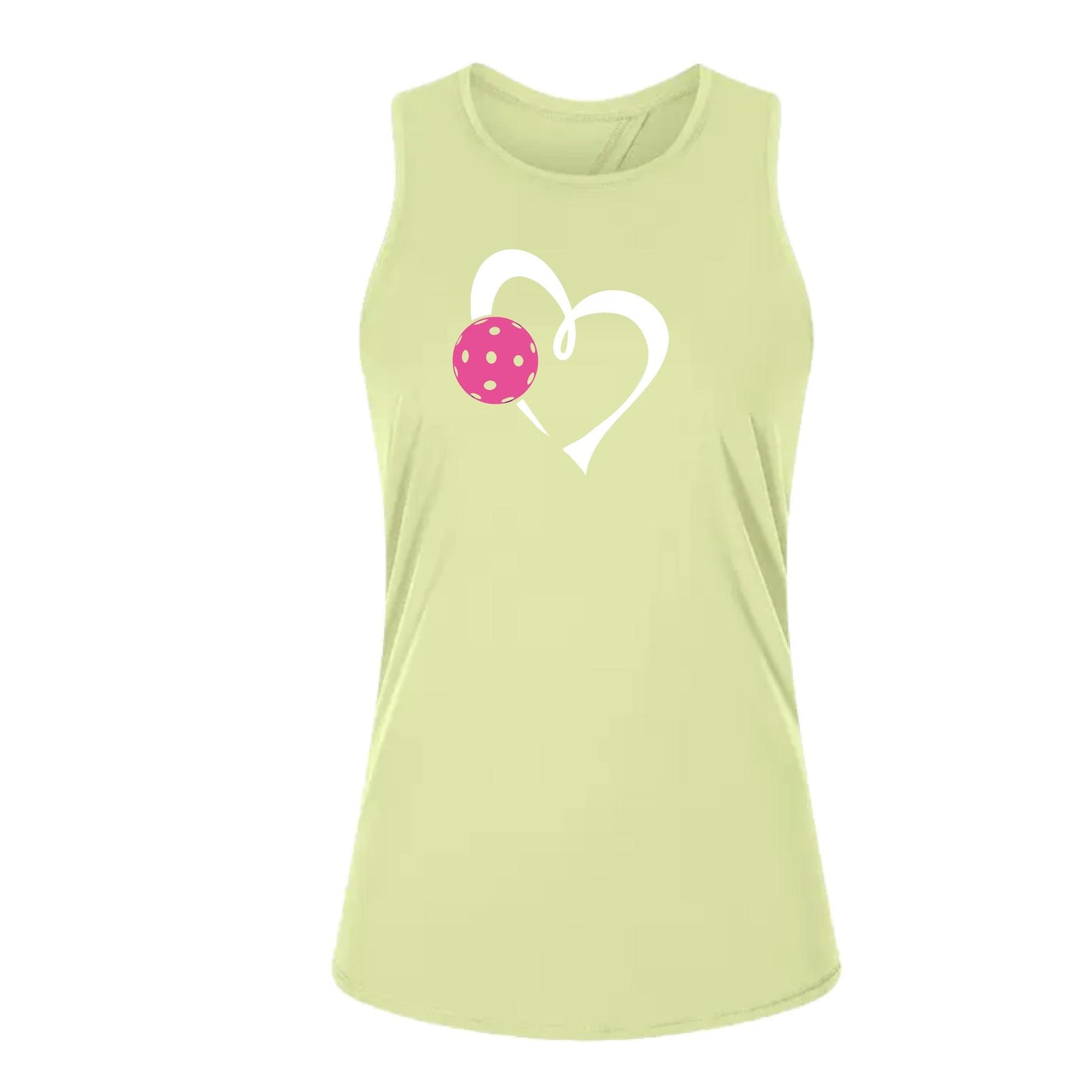 Love Pickleball (Pink)| Women's Split Back or Tied Back Pickleball Performance Tank | 80/20 Nylon Spandex Mix