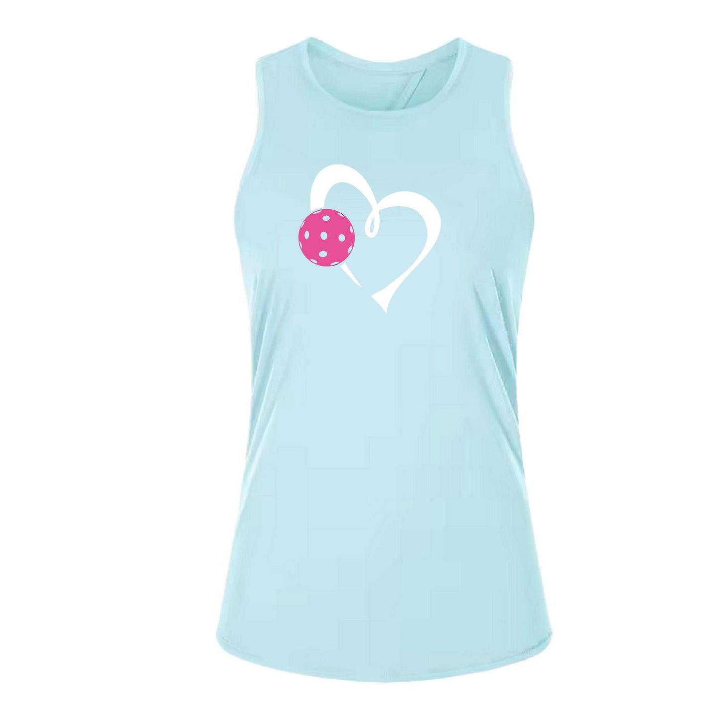 Love Pickleball (Pink)| Women's Split Back or Tied Back Pickleball Performance Tank | 80/20 Nylon Spandex Mix