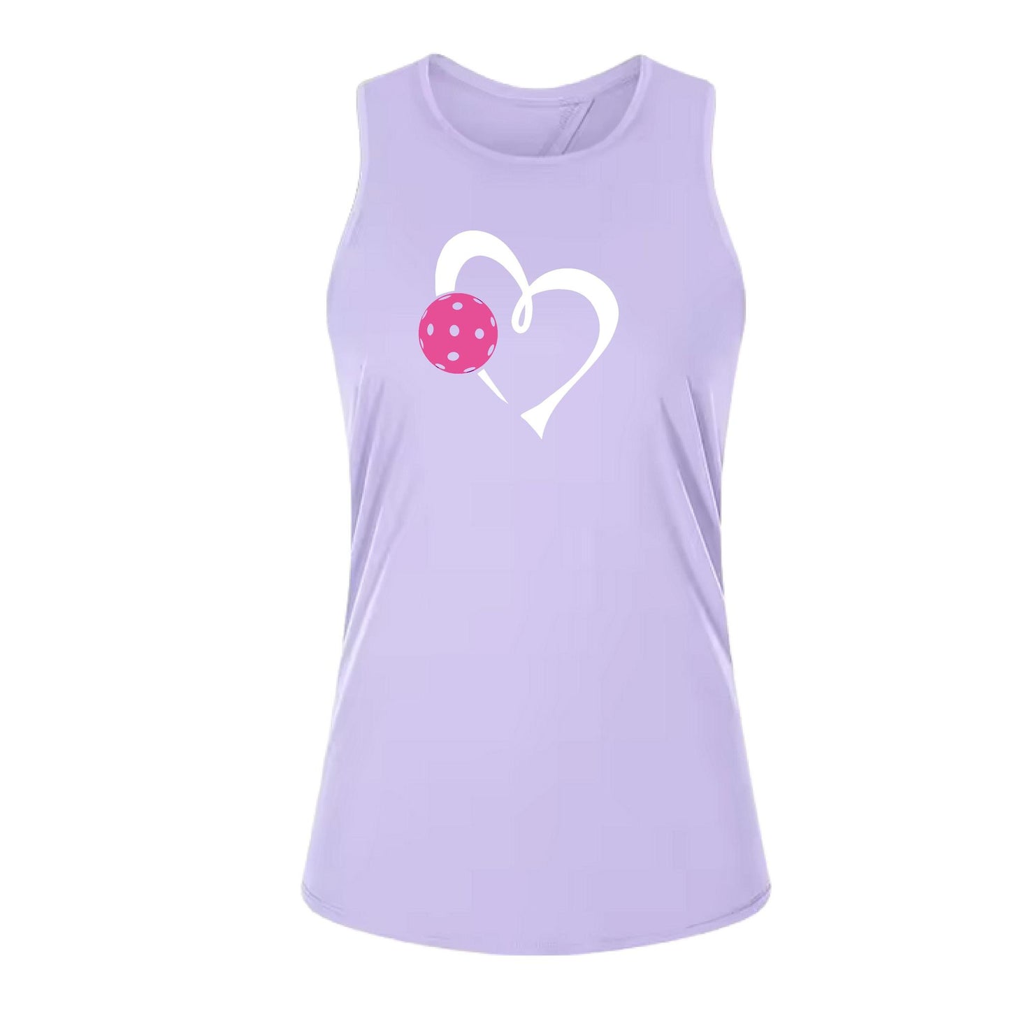 Love Pickleball (Pink)| Women's Split Back or Tied Back Pickleball Performance Tank | 80/20 Nylon Spandex Mix