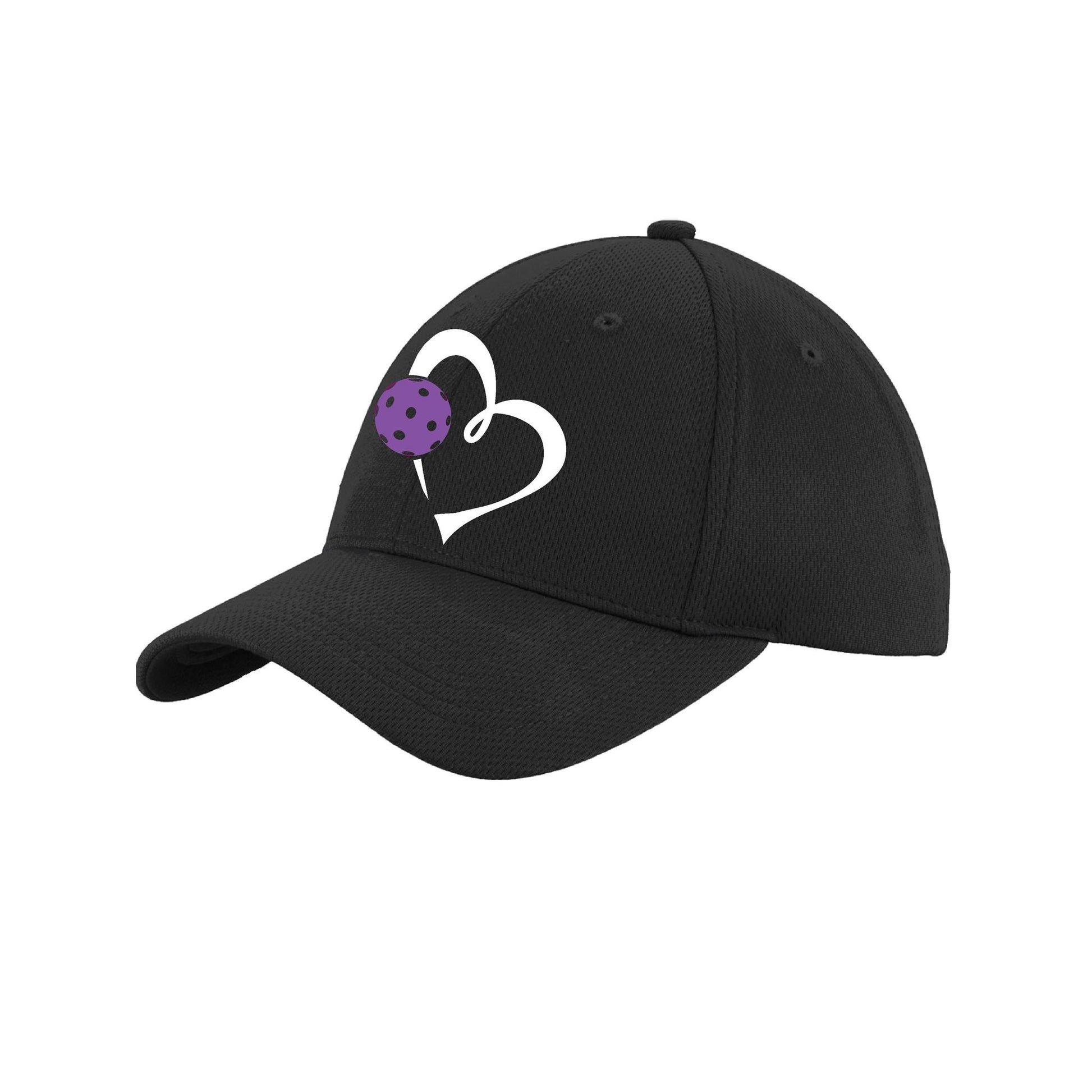 Love Pickleball (Purple) Customizable | Pickleball Hat | Moisture-Wicking 100% Polyester