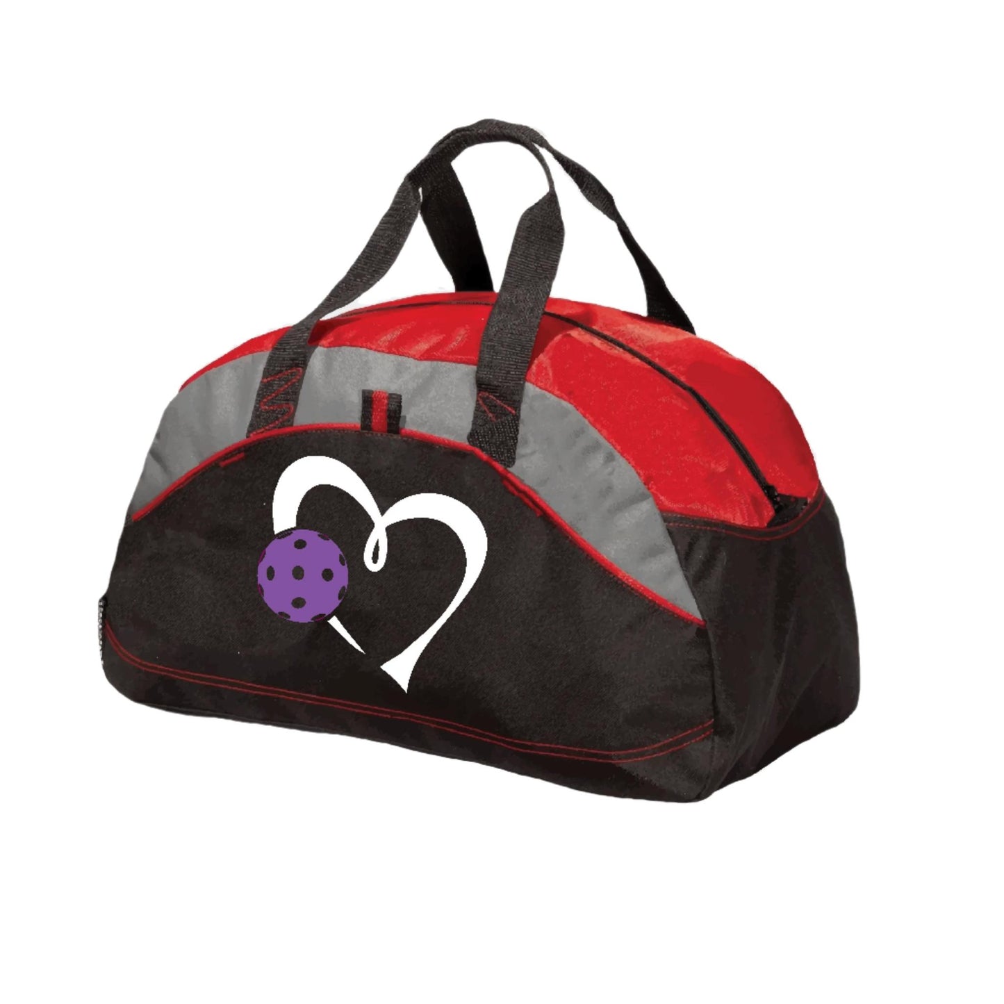 Love Pickleball (Purple) | Pickleball Sports Duffel | Medium Size Court Bag