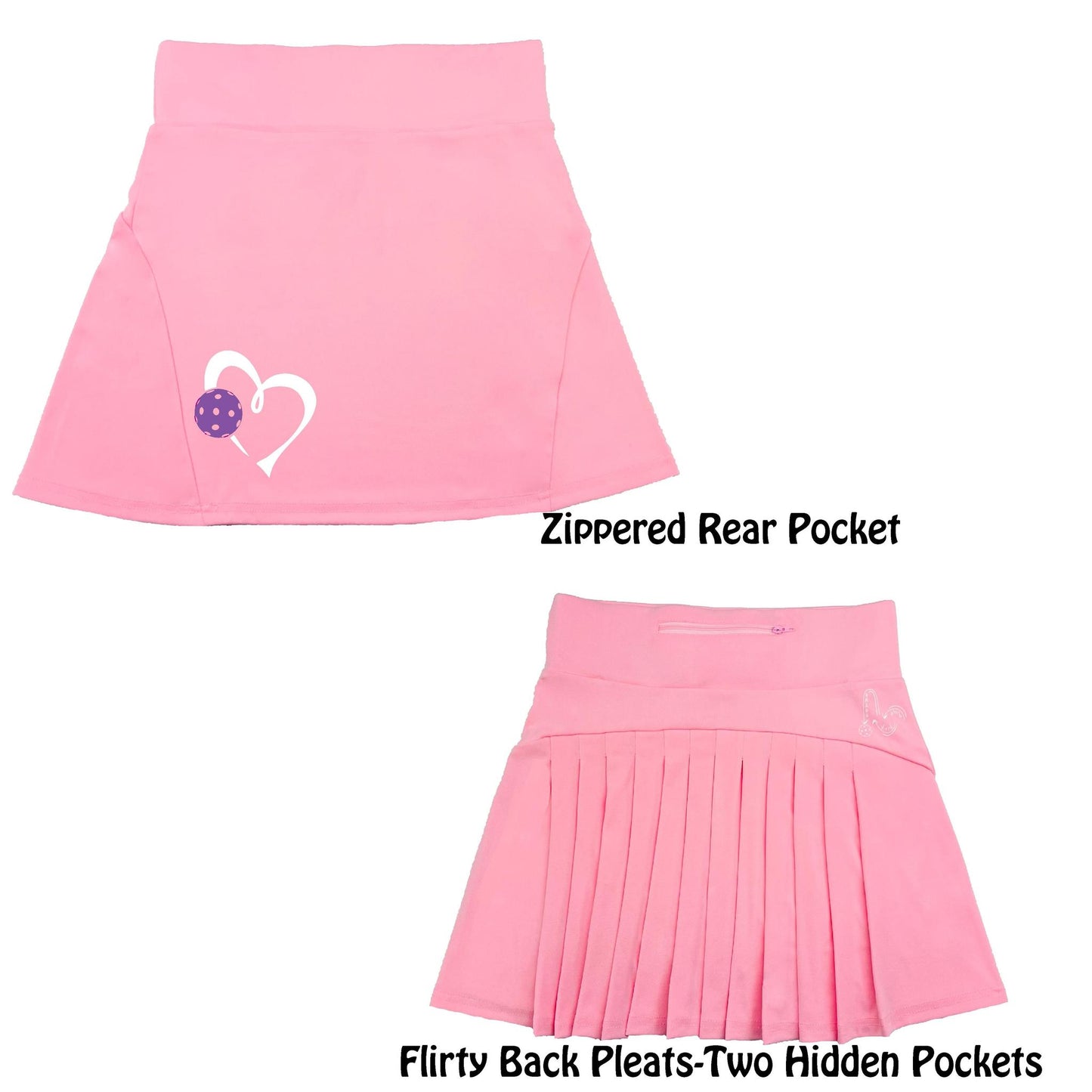 Love Pickleball (Purple) | Women's Flirty Pickleball Skort
