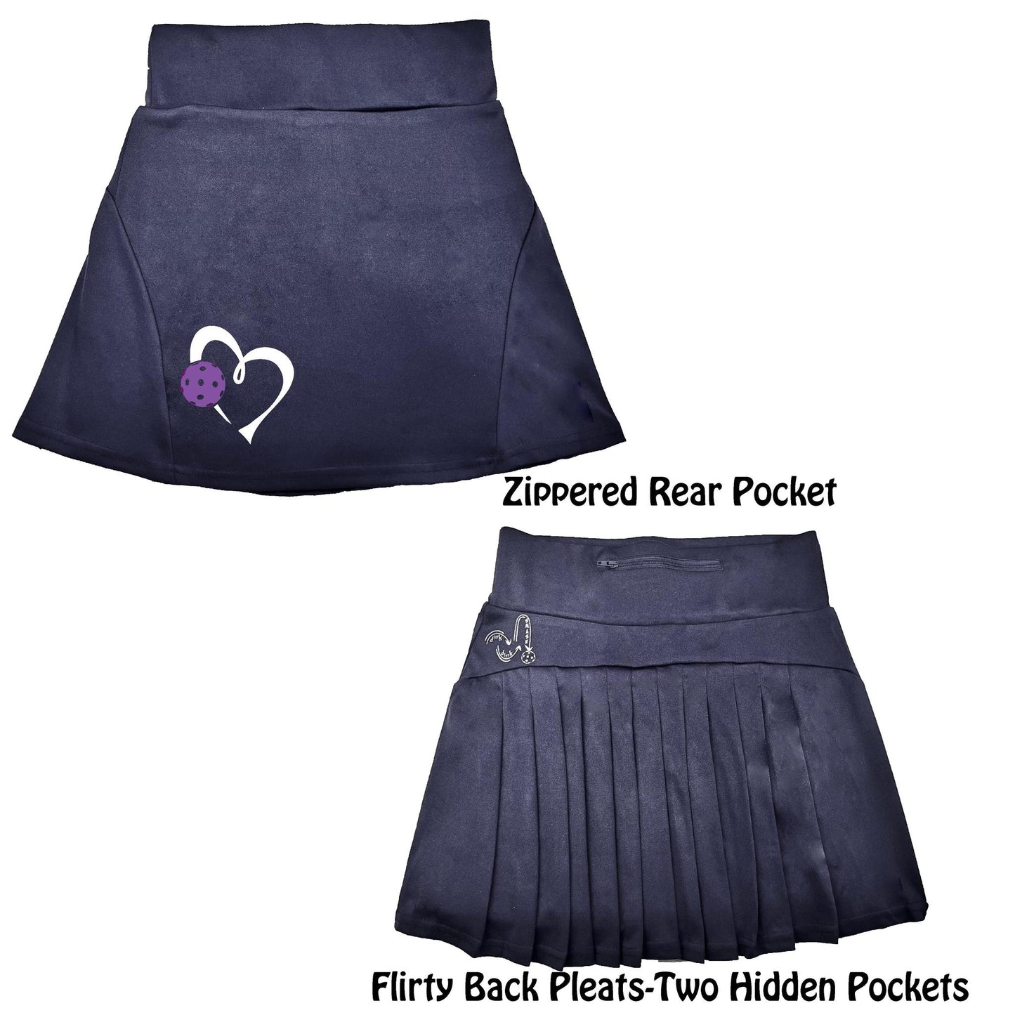 Love Pickleball (Purple) | Women's Flirty Pickleball Skort