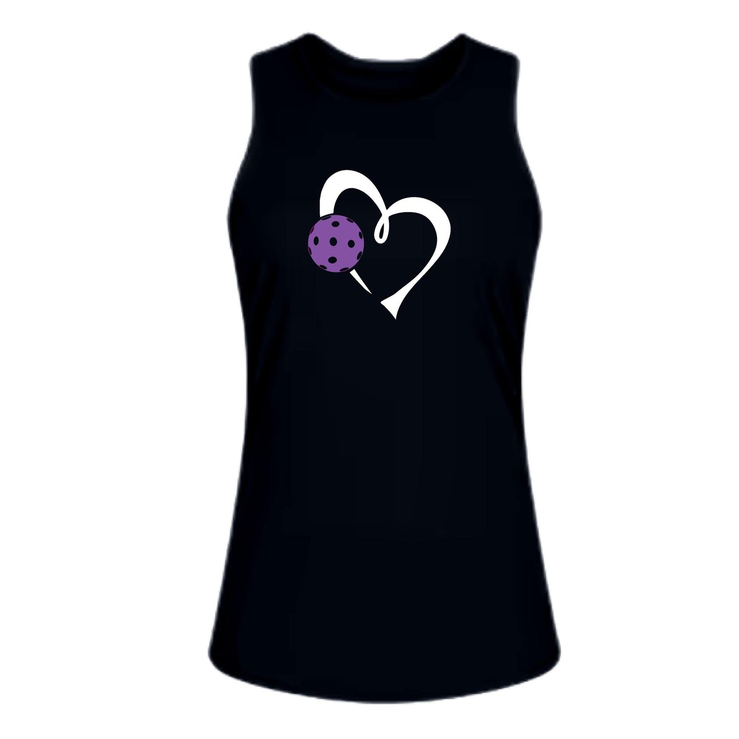 Love Pickleball (Purple)| Women's Split Back or Tied Back Pickleball Performance Tank | 80/20 Nylon Spandex Mix