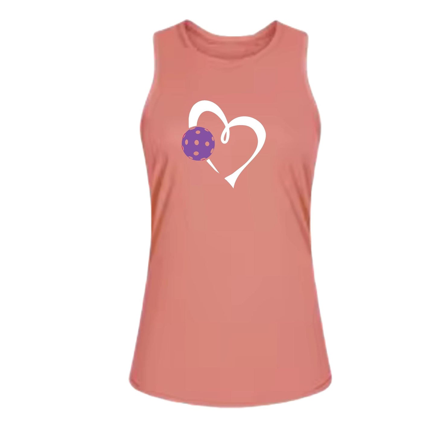 Love Pickleball (Purple)| Women's Split Back or Tied Back Pickleball Performance Tank | 80/20 Nylon Spandex Mix