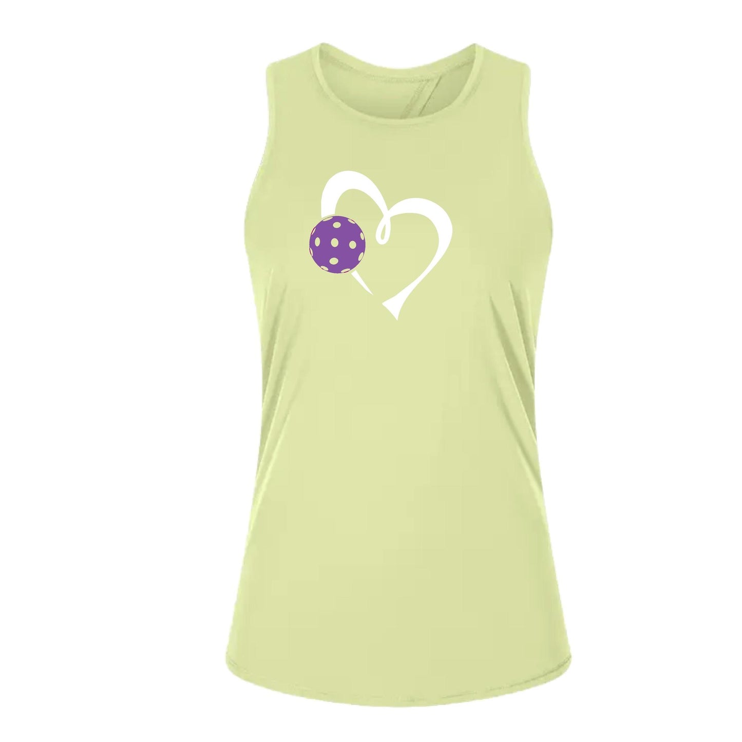 Love Pickleball (Purple)| Women's Split Back or Tied Back Pickleball Performance Tank | 80/20 Nylon Spandex Mix