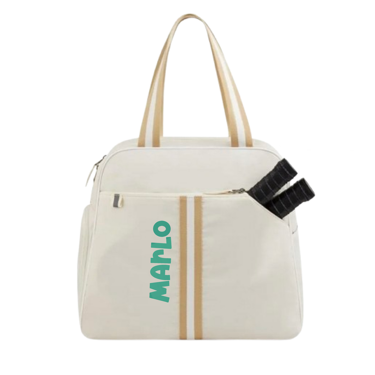 "Luxe Legacy" White Pickleball Bag (Free Customization) | Pickleball Sports Bag | Medium Size Court Bag
