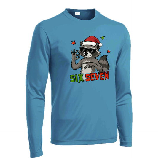 67 Raccoon | Men's Long Sleeve Athletic Performance T-Shirt | 100% Polyester