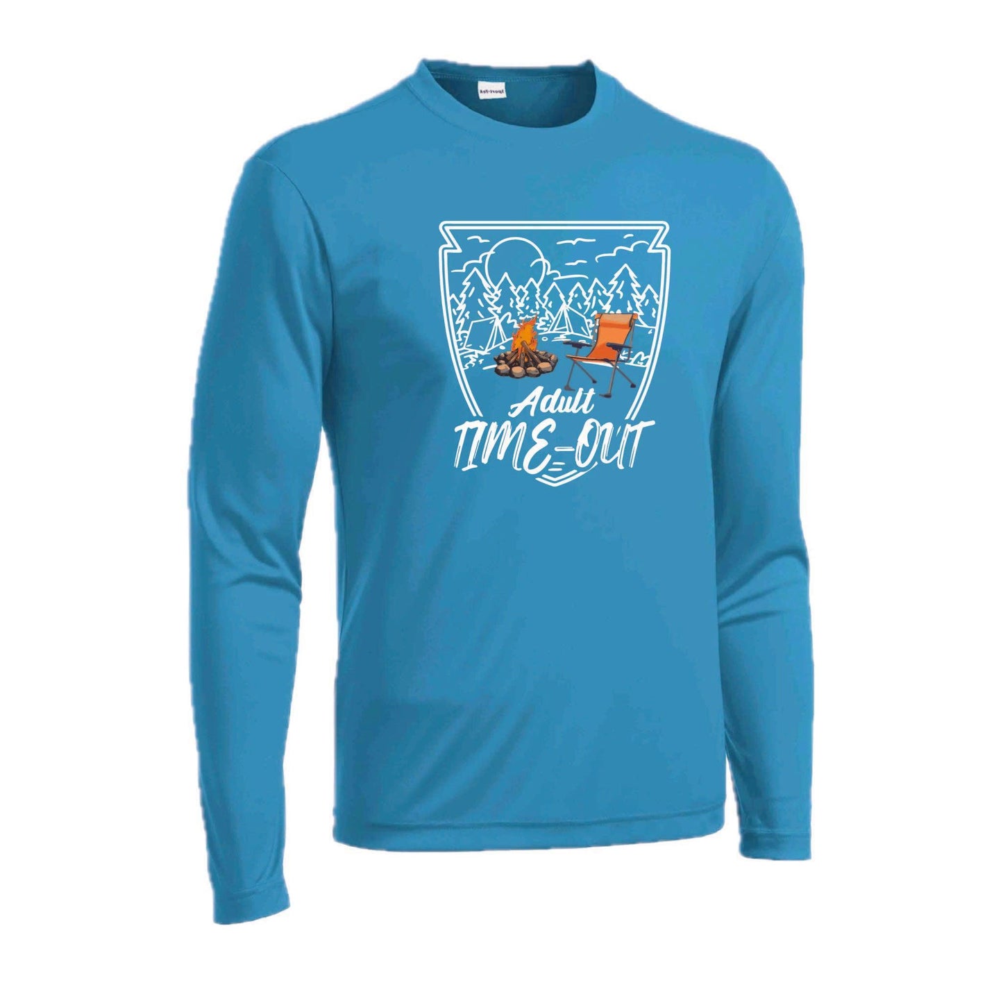 Adult Time Out | Men's Long Sleeve Camping Shirt | 100% Polyester
