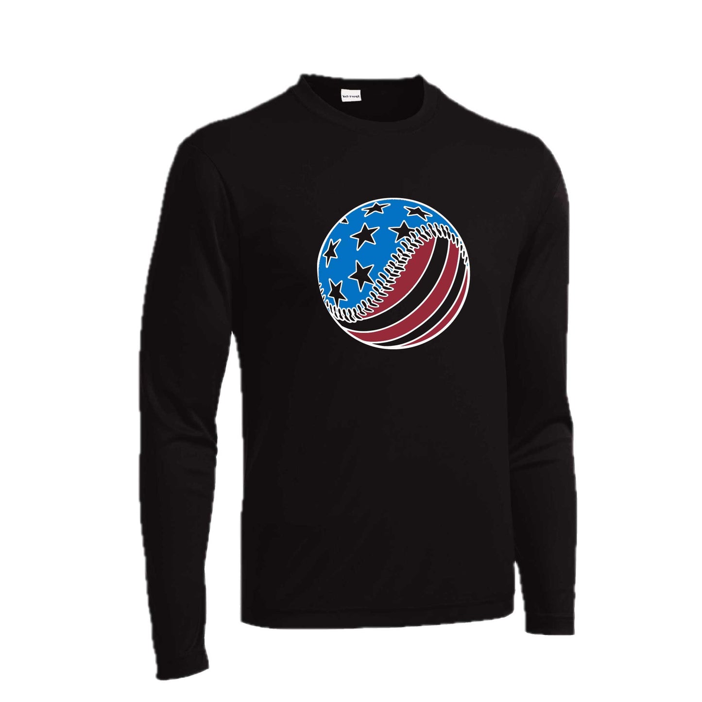 Fastball | Men's Long Sleeve Athletic Baseball Performance T-Shirt | 100% Polyester