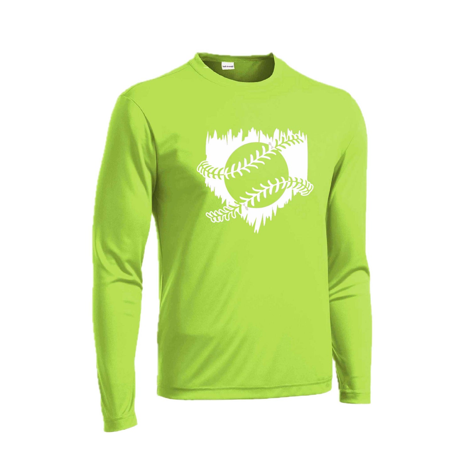 Home Run | Men's Long Sleeve Athletic Baseball Performance T-Shirt | 100% Polyester