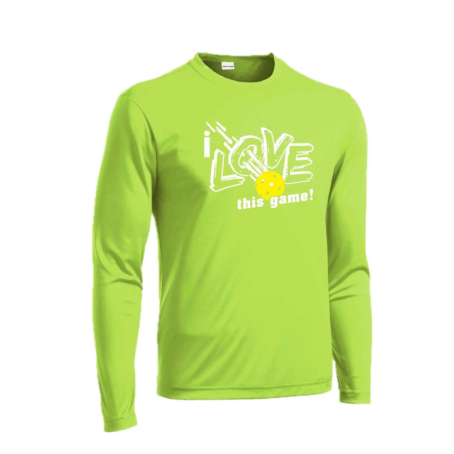 I Love This Game | Men's Long Sleeve Athletic Pickleball Performance T-Shirt | 100% Polyester