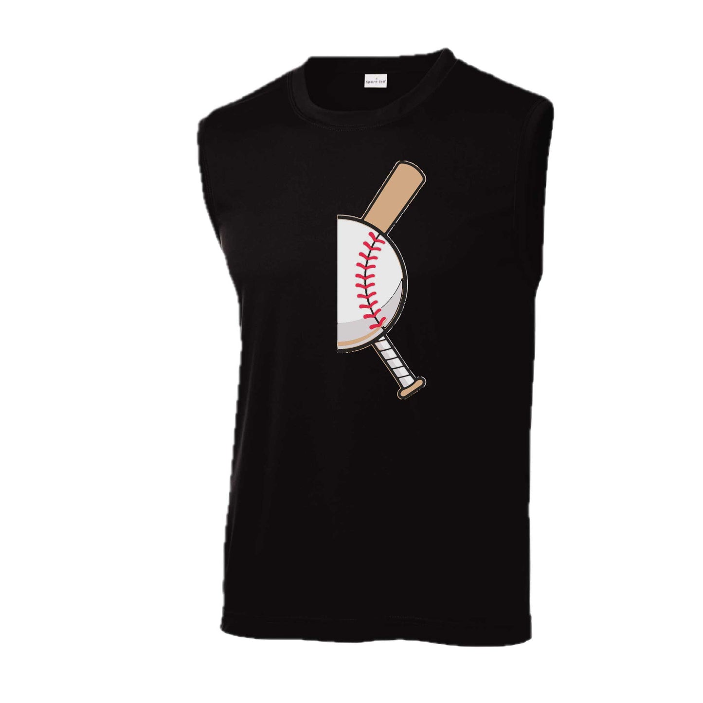 Curveball | Men's Sleeveless Athletic Baseball Performance T-Shirt | 100% Polyester