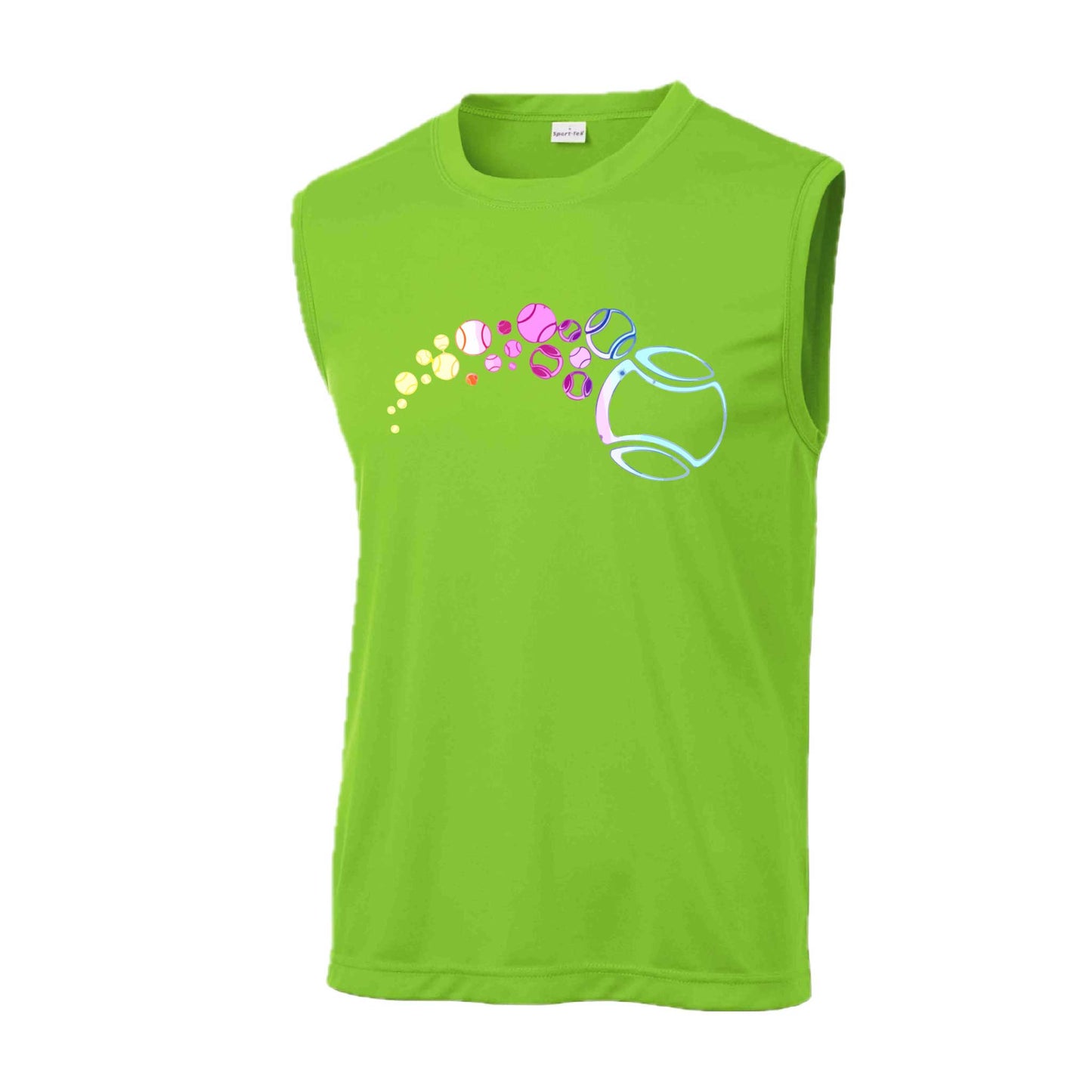 Tennis Focus | Men's Sleeveless Athletic Tennis Performance T-Shirt | 100% Polyester