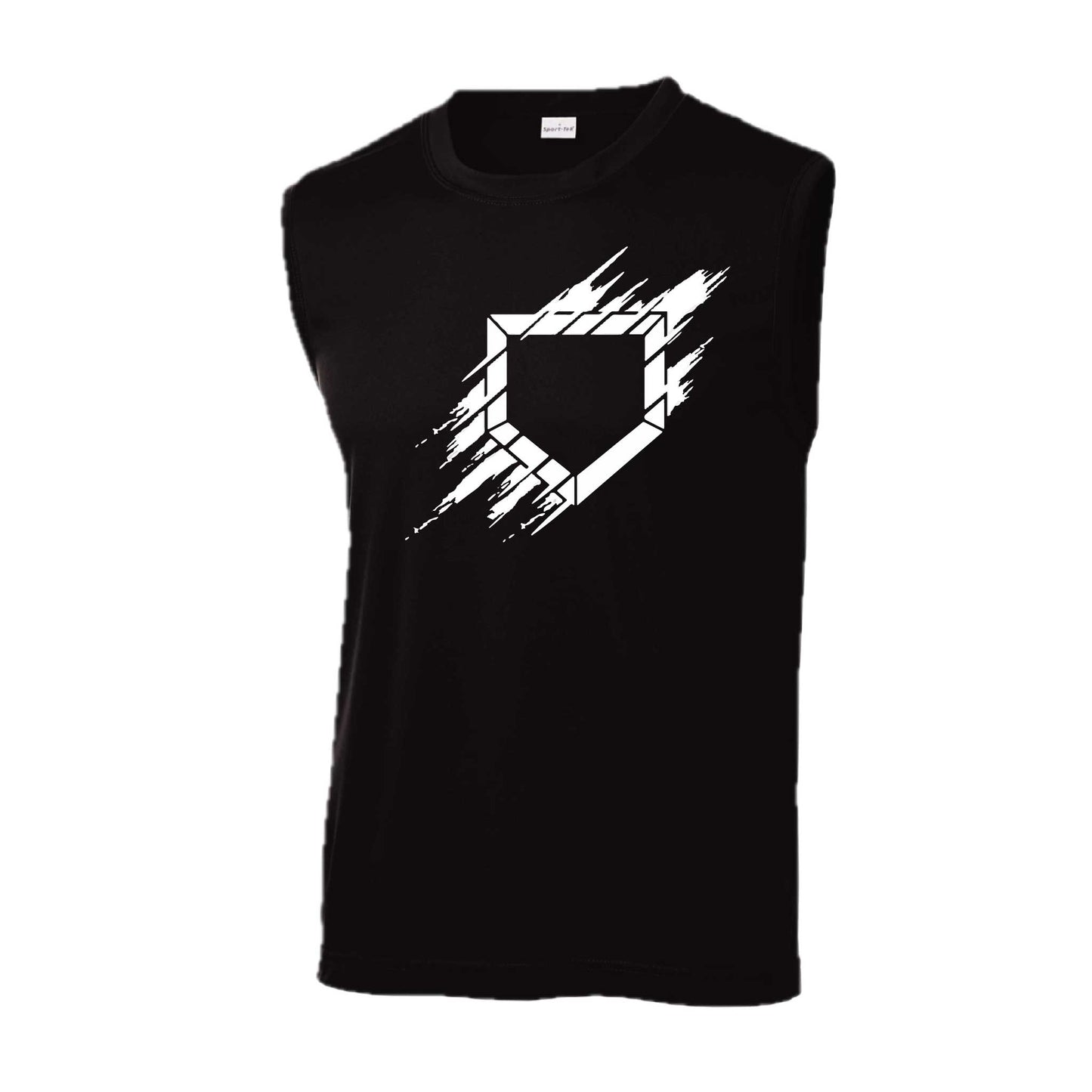 Home Plate | Men's Sleeveless Athletic Baseball Performance T-Shirt | 100% Polyester