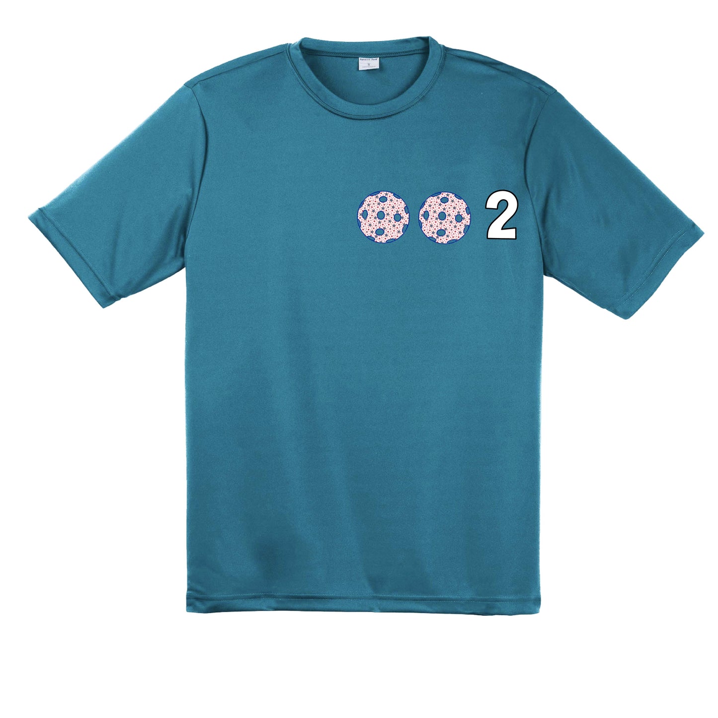 002 (Customizable 10 Pickleball Colors) | Men's Short Sleeve Pickleball Performance T-Shirt | 100% Polyester