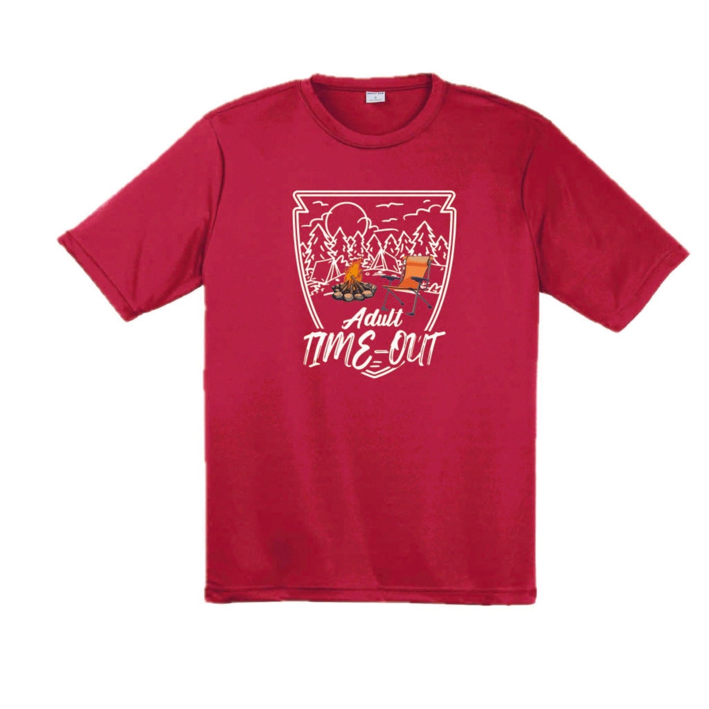 Adult Time Out | Men's Short Sleeve Camping T-Shirt | 100% Polyester