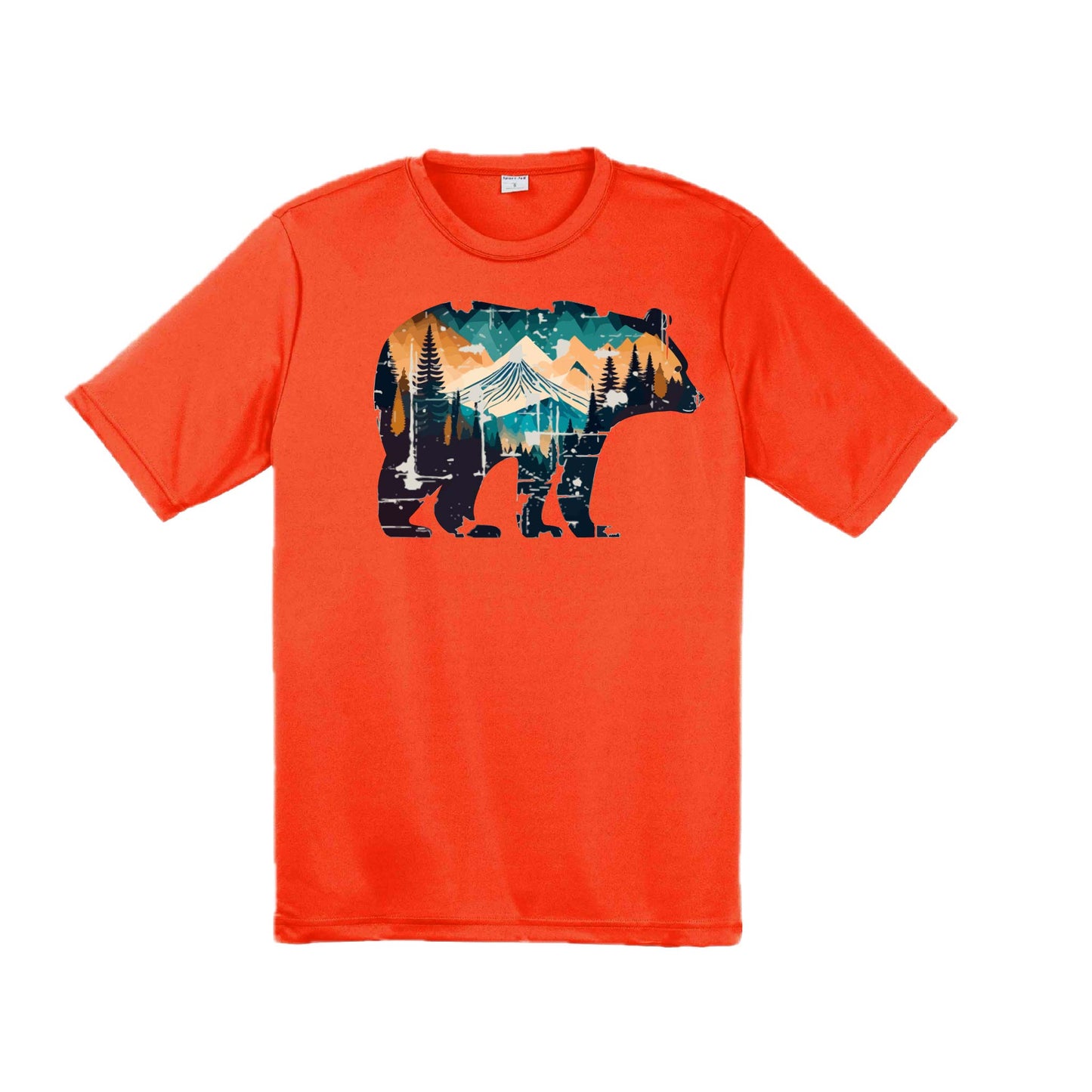 Bear Mountain | Men's Short Sleeve Camping T-Shirt | 100% Polyester