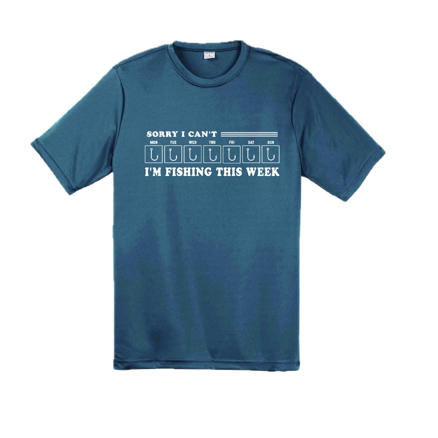 Sorry I Can't I'm Busy This Week Fishing | Men's Short Sleeve Camping T-Shirt | 100% Polyester