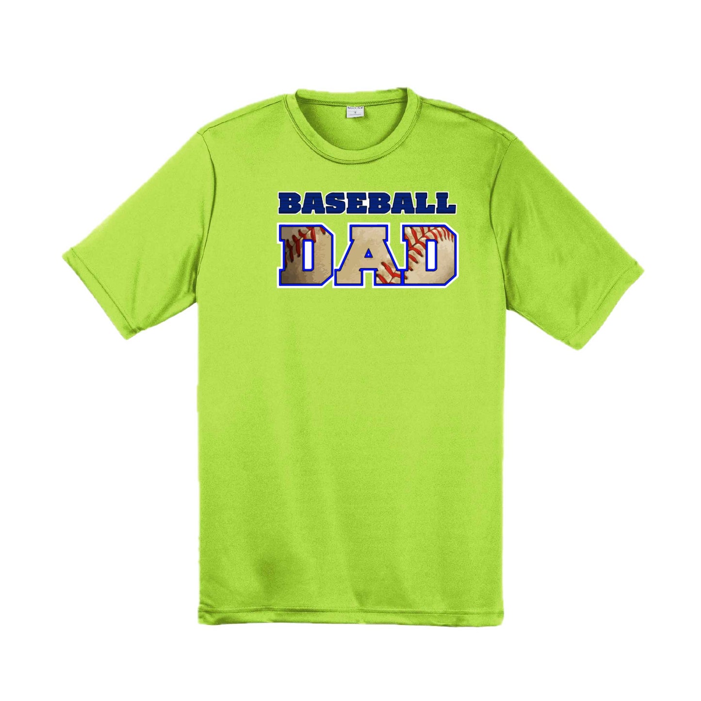 Baseball Dad | Men's Short Sleeve Athletic Baseball Performance T-Shirt | 100% Polyester