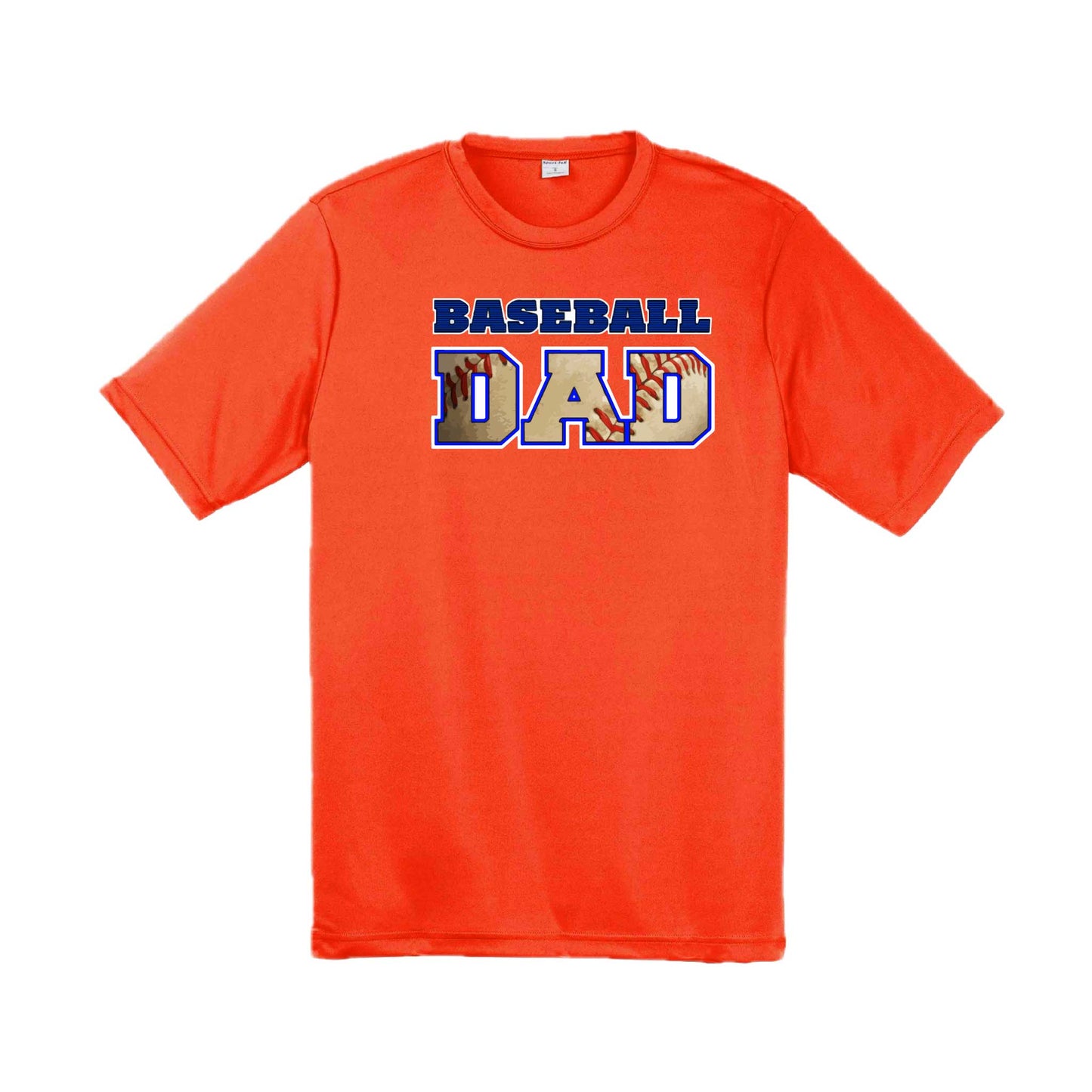 Baseball Dad | Men's Short Sleeve Athletic Baseball Performance T-Shirt | 100% Polyester