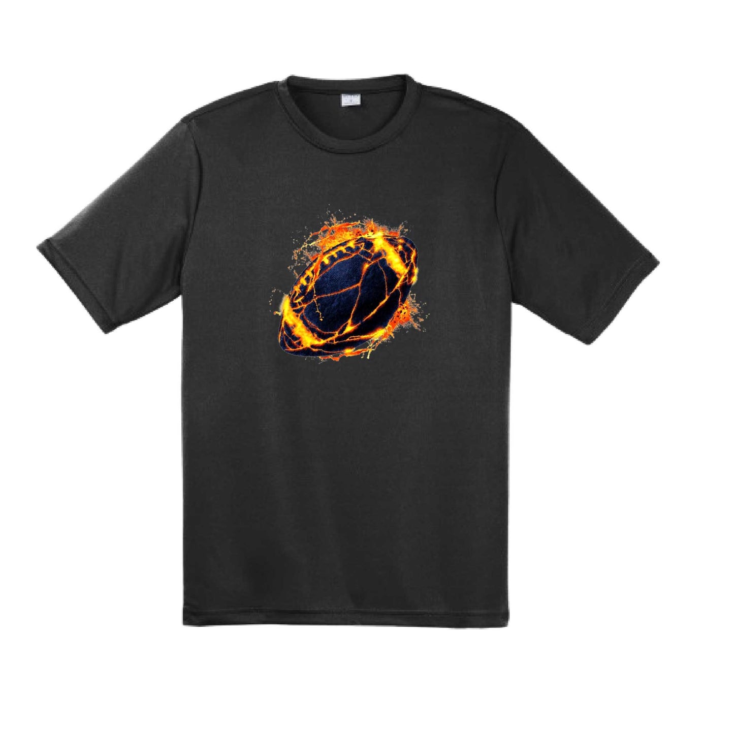 Fire Football | Men's Short Sleeve Football T-Shirt | 100% Polyester