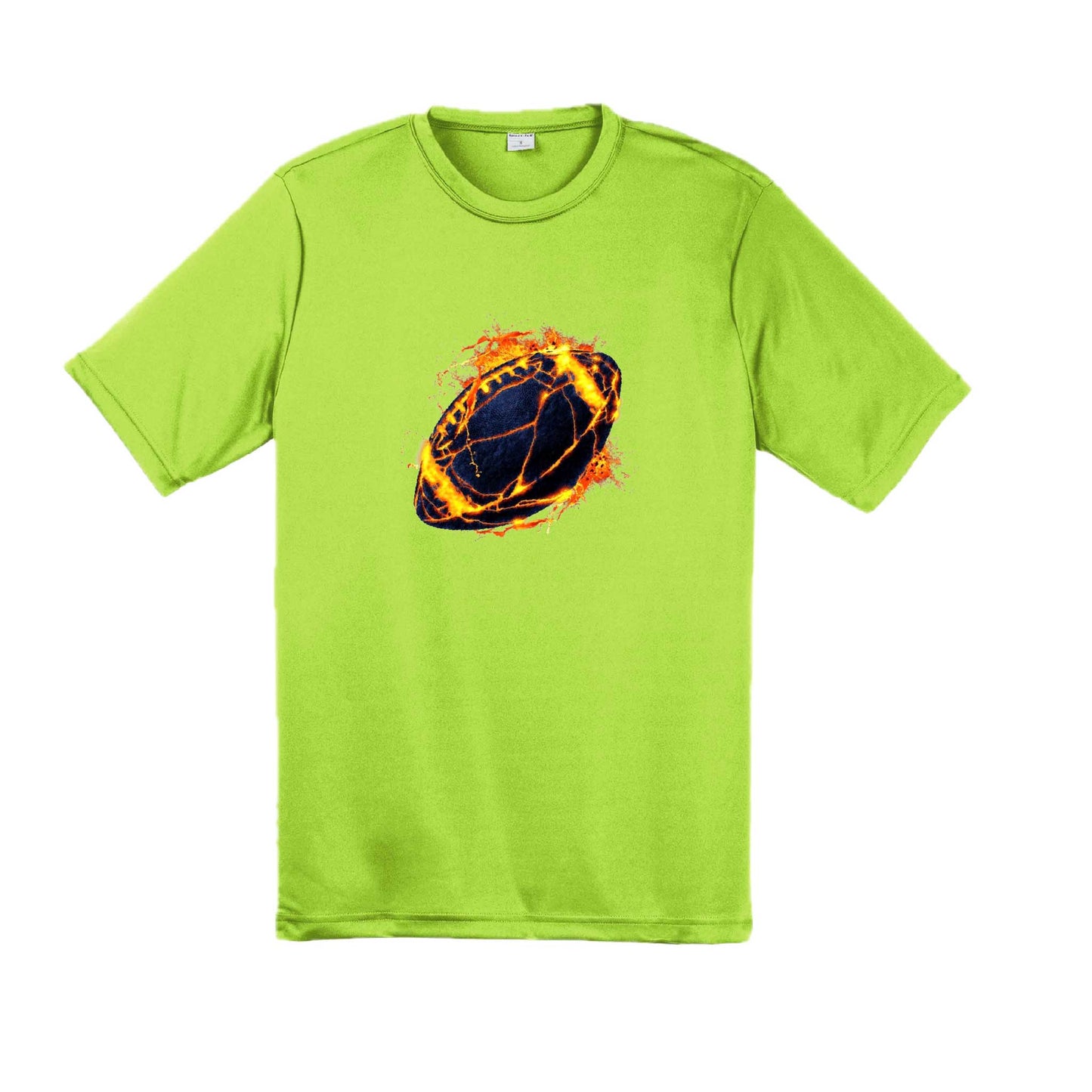 Fire Football | Men's Short Sleeve Football T-Shirt | 100% Polyester