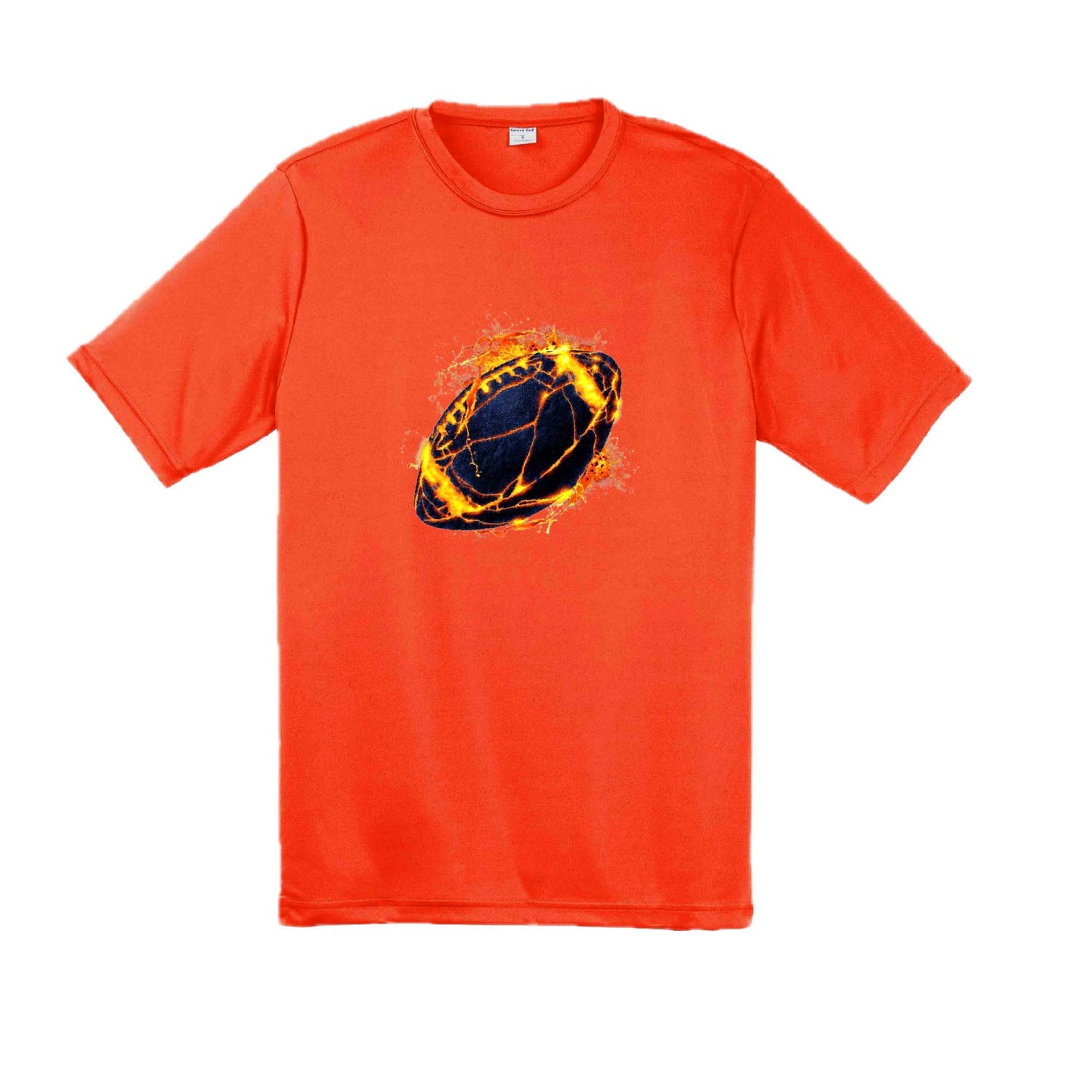 Fire Football | Men's Short Sleeve Football T-Shirt | 100% Polyester