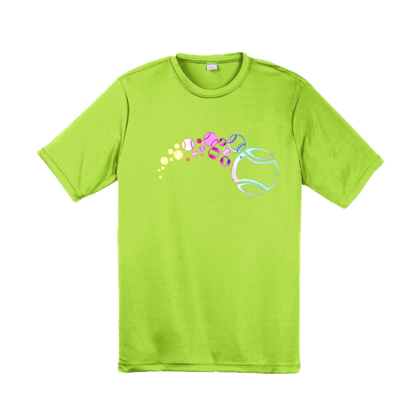 Tennis Focus | Men's Short Sleeve Athletic Tennis Performance T-Shirt | 100% Polyester