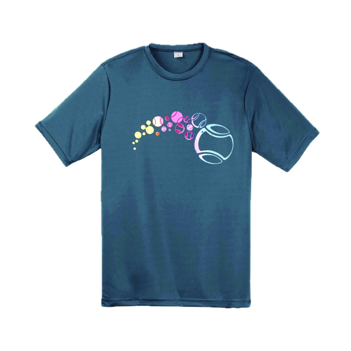 Tennis Focus | Men's Short Sleeve Athletic Tennis Performance T-Shirt | 100% Polyester