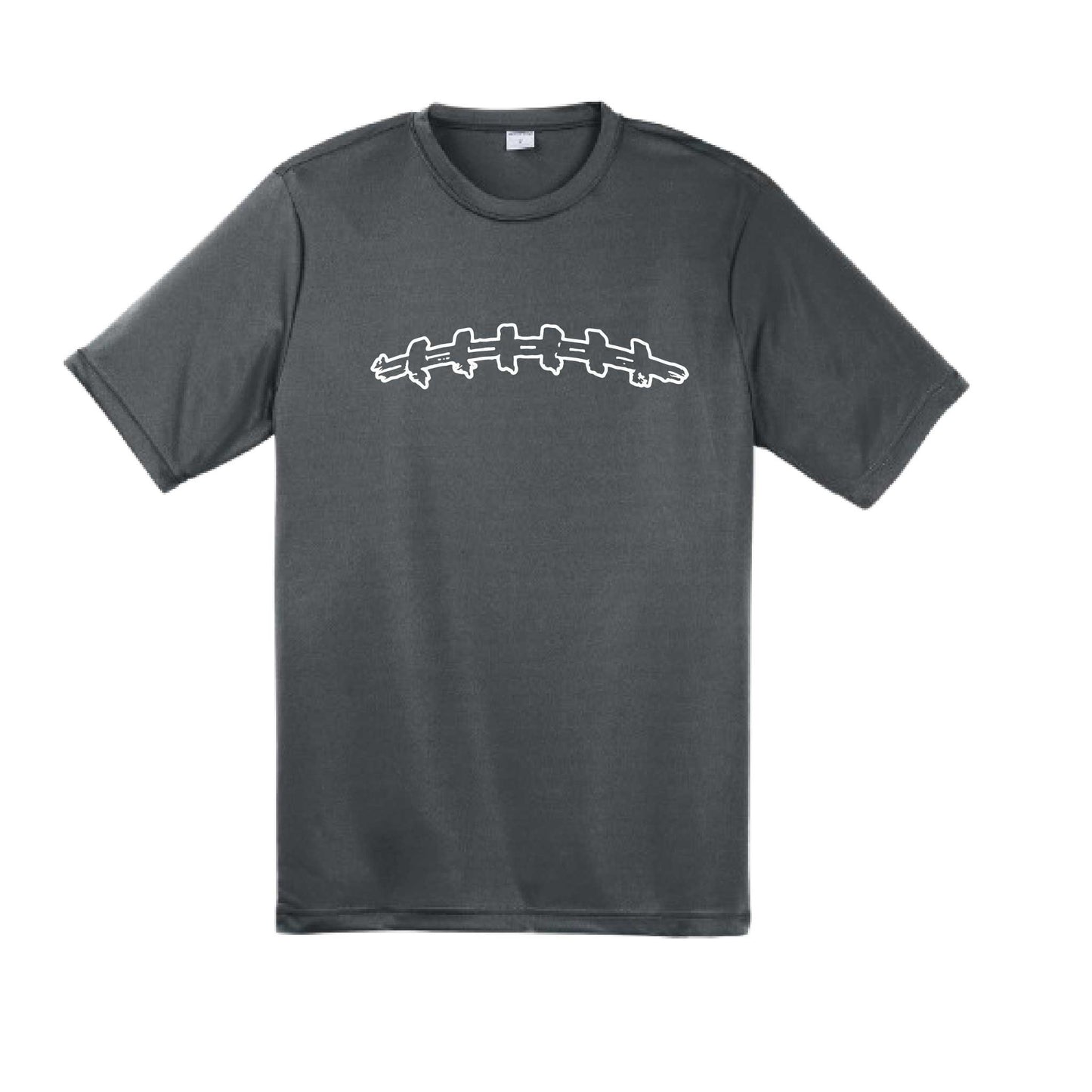 Football Laces | Men's Short Sleeve Football T-Shirt | 100% Polyester