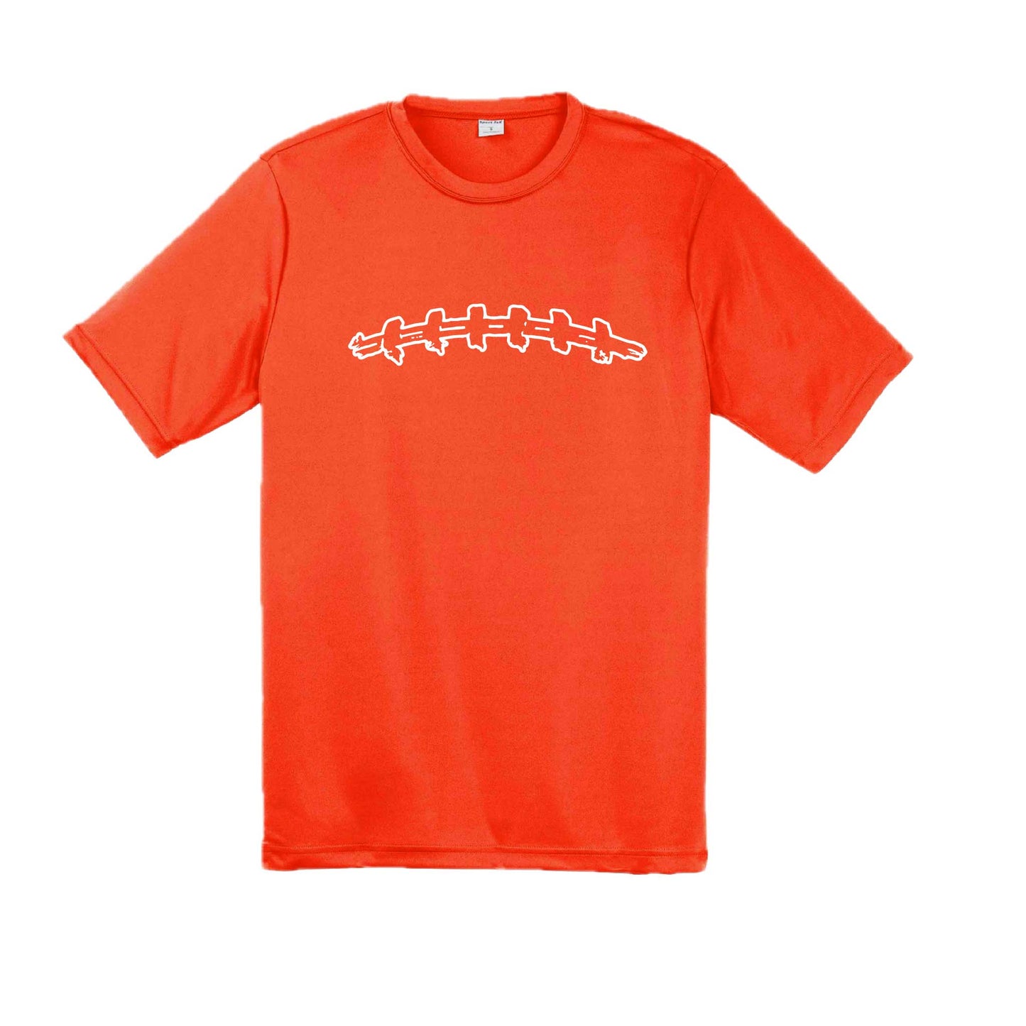 Football Laces | Men's Short Sleeve Football T-Shirt | 100% Polyester