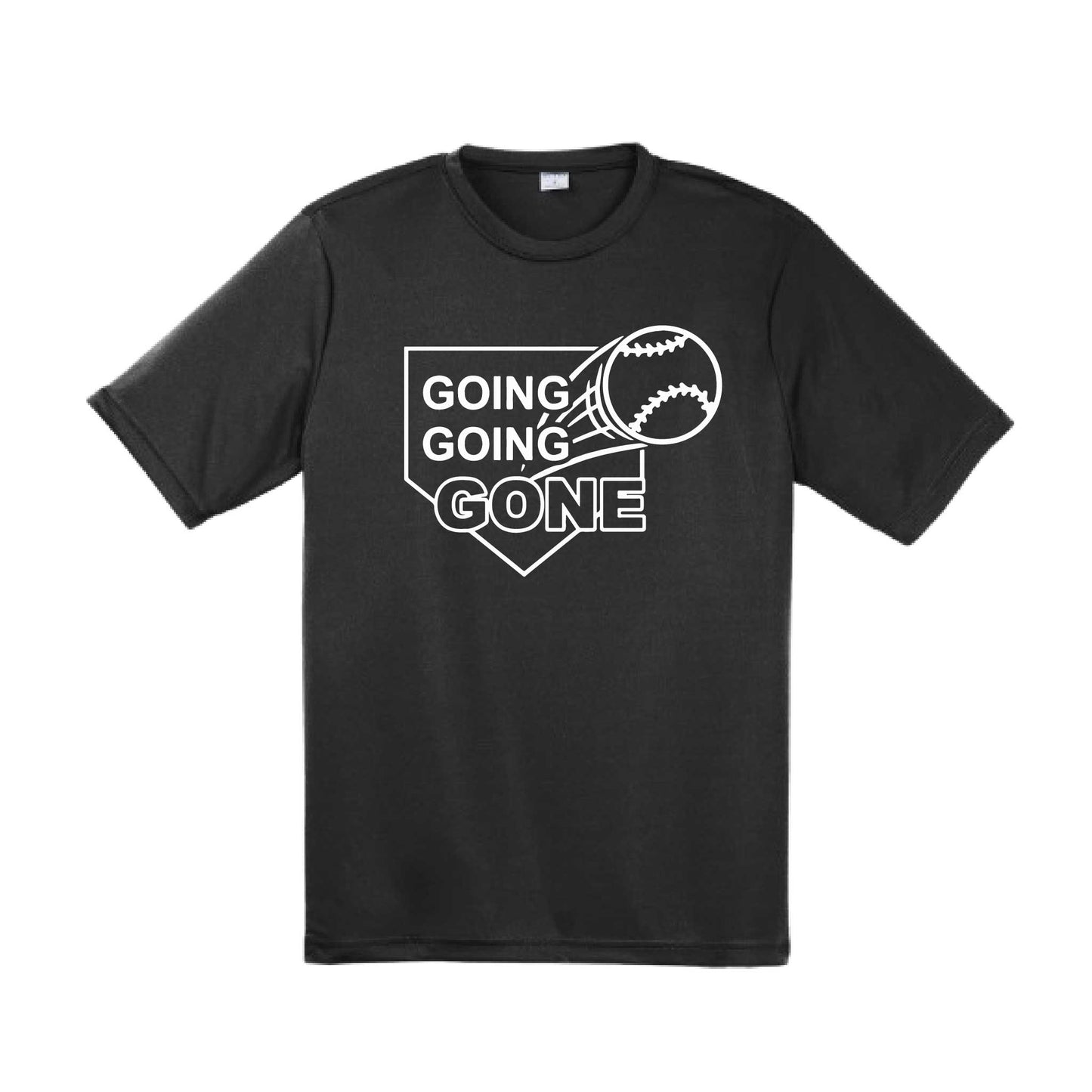 Going Going Gone | Men's Short Sleeve Athletic Baseball Performance T-Shirt | 100% Polyester