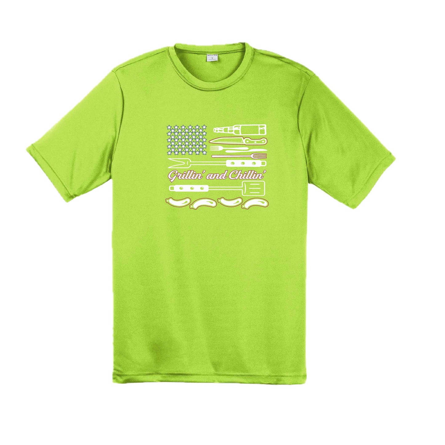Grillin' and Chillin' | Men's Short Sleeve Camping T-Shirt | 100% Polyester