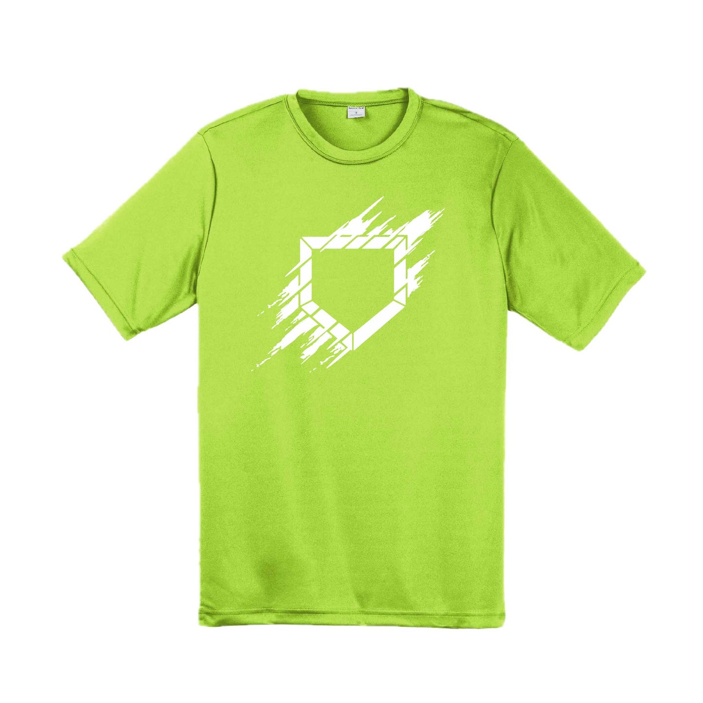 Home Plate | Men's Short Sleeve Athletic Baseball Performance T-Shirt | 100% Polyester