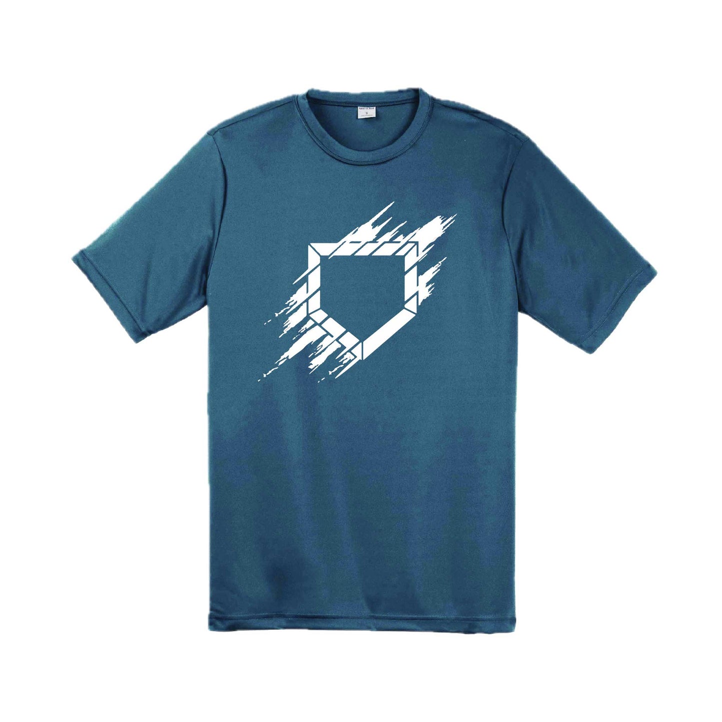 Home Plate | Men's Short Sleeve Athletic Baseball Performance T-Shirt | 100% Polyester