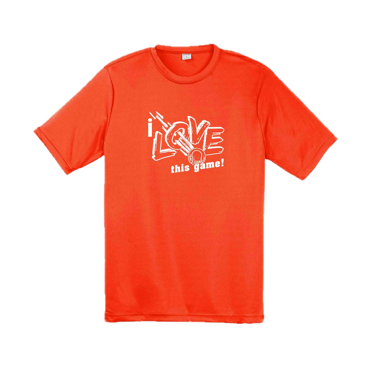 I Love This Game | Men's Short Sleeve Athletic Tennis Performance T-Shirt | 100% Polyester