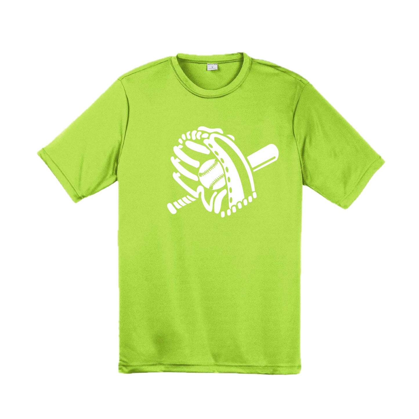 Baseball Mitt | Men's Short Sleeve Athletic Baseball Performance T-Shirt | 100% Polyester