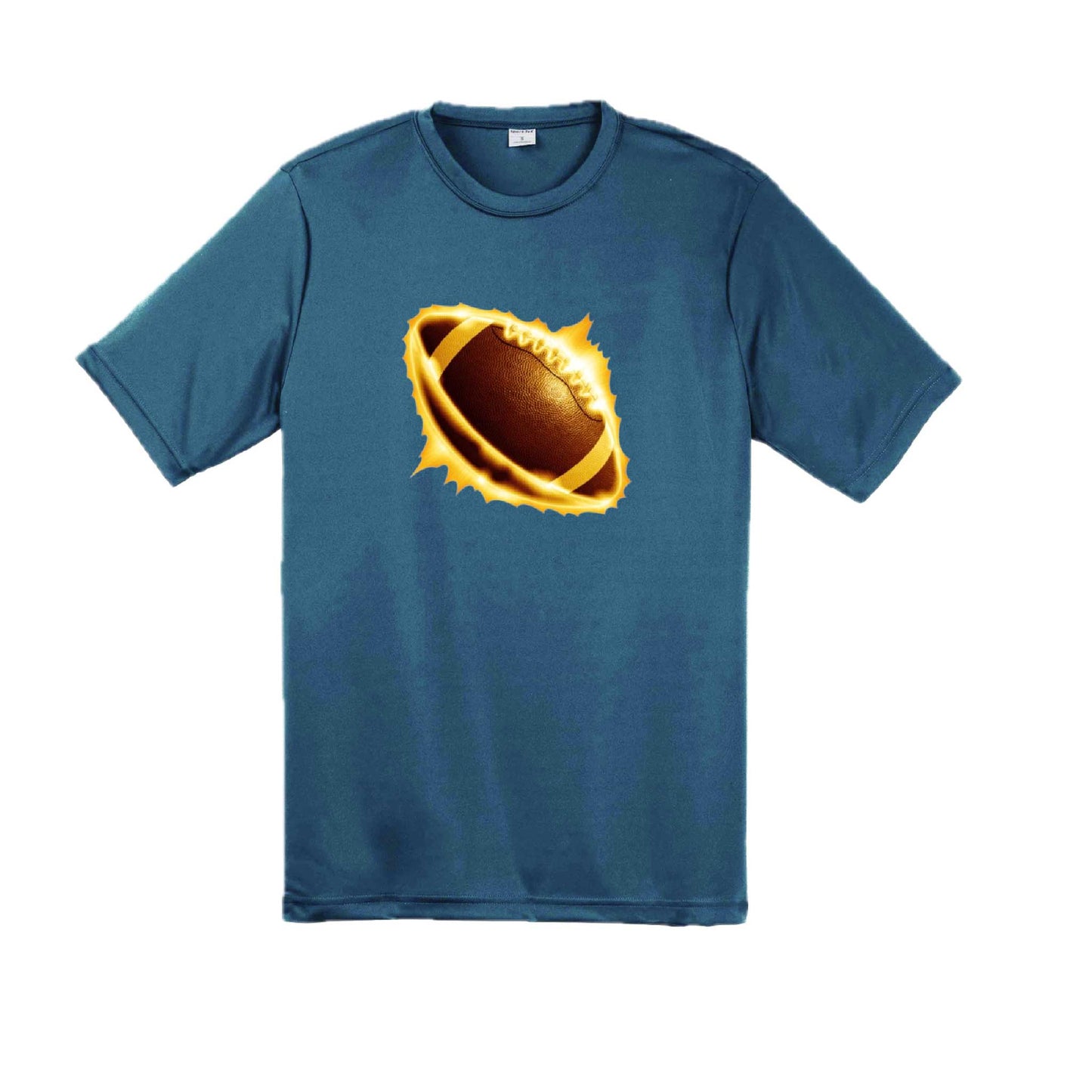 Radioactive Football | Men's Short Sleeve Football T-Shirt | 100% Polyester