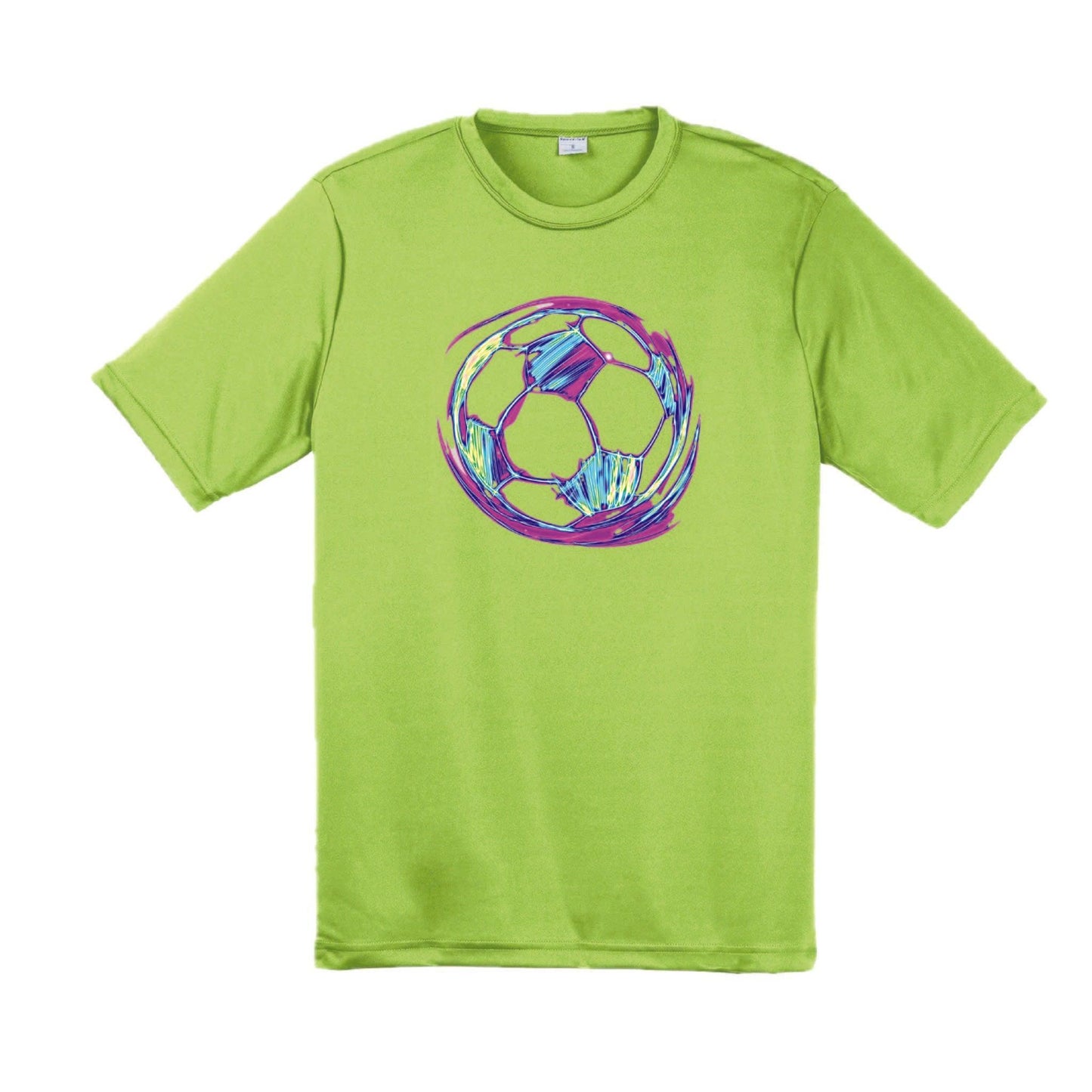 Galactic Soccer Ball | Men's Short Sleeve Soccer T-Shirt | 100% Polyester