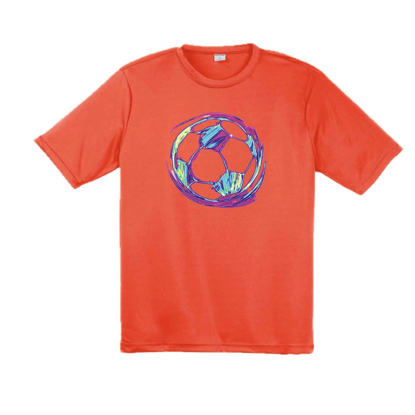 Galactic Soccer Ball | Men's Short Sleeve Soccer T-Shirt | 100% Polyester