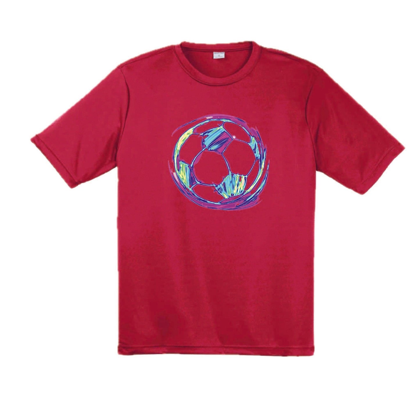 Galactic Soccer Ball | Men's Short Sleeve Soccer T-Shirt | 100% Polyester