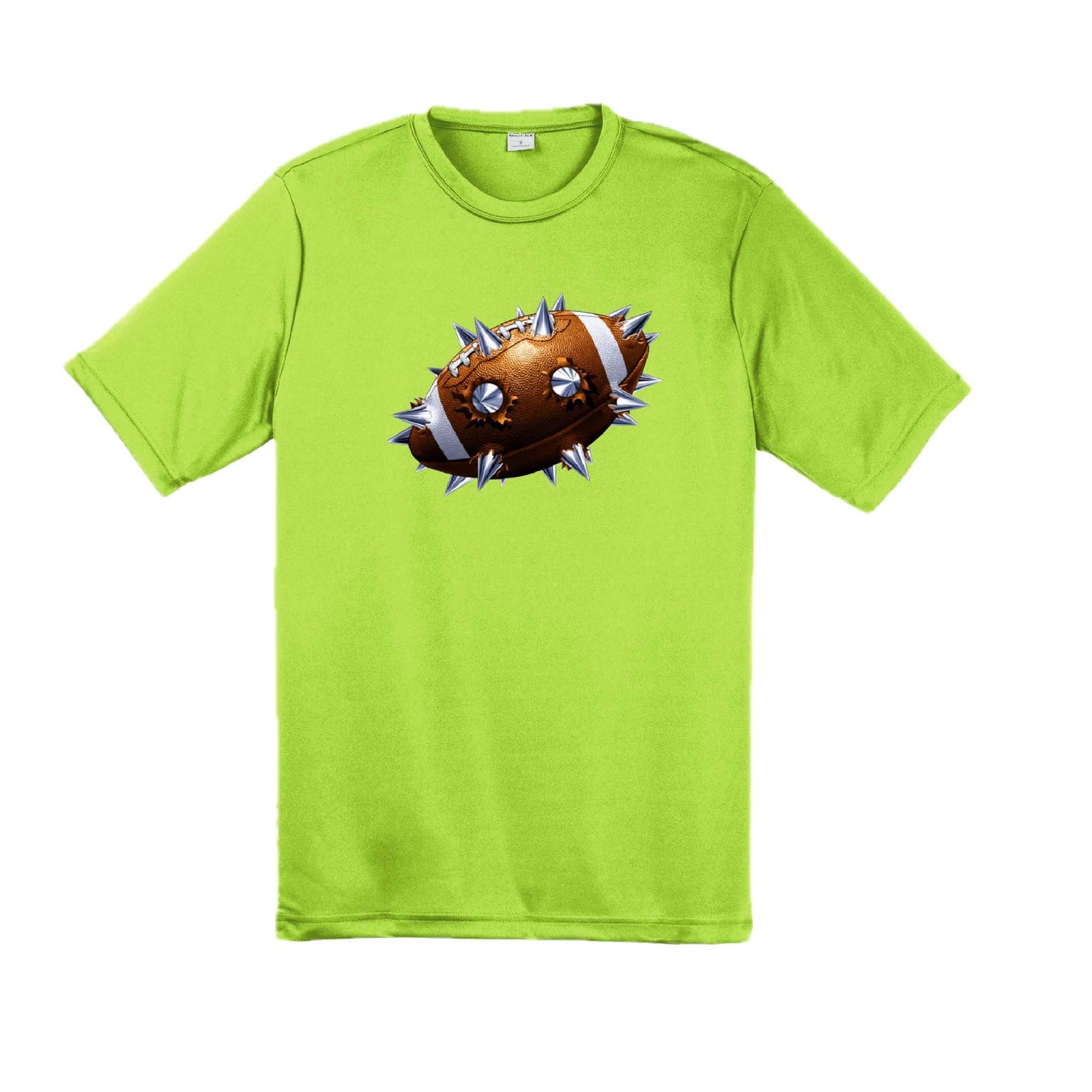 Spiked Football | Men's Short Sleeve Football T-Shirt | 100% Polyester