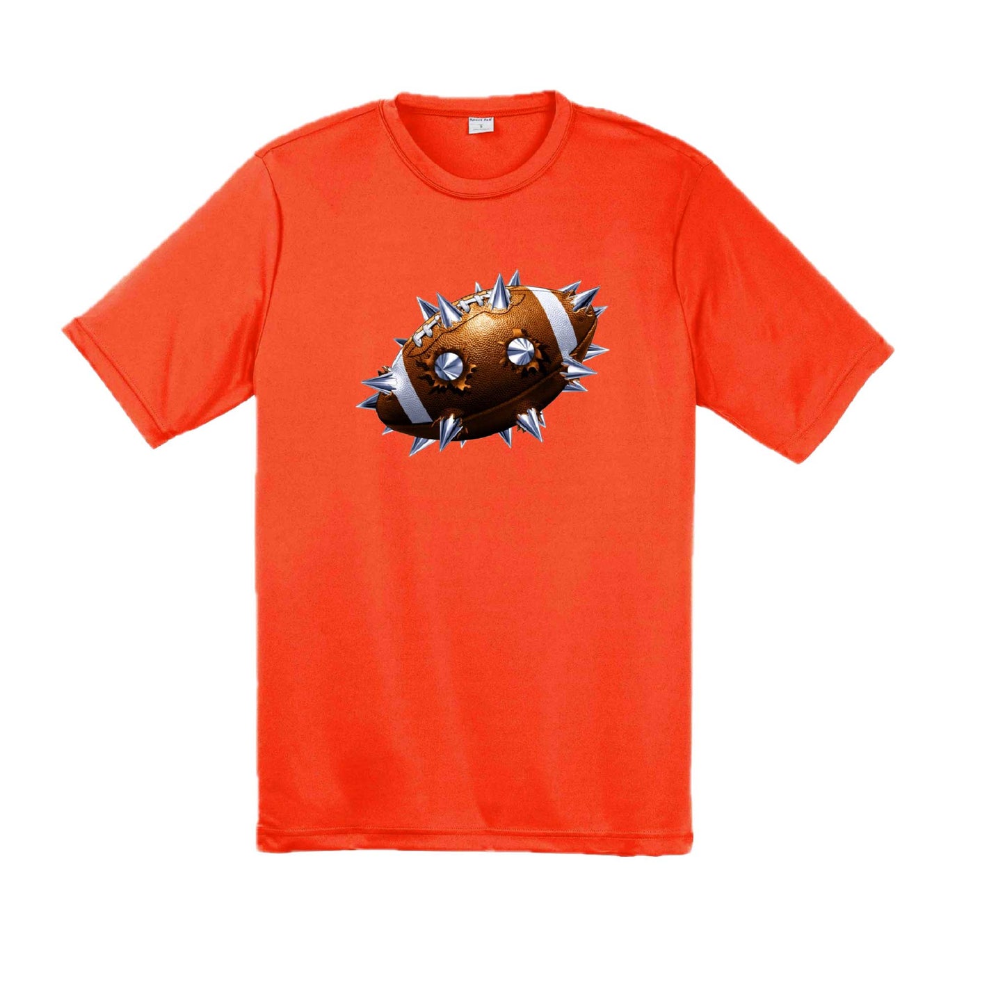 Spiked Football | Men's Short Sleeve Football T-Shirt | 100% Polyester