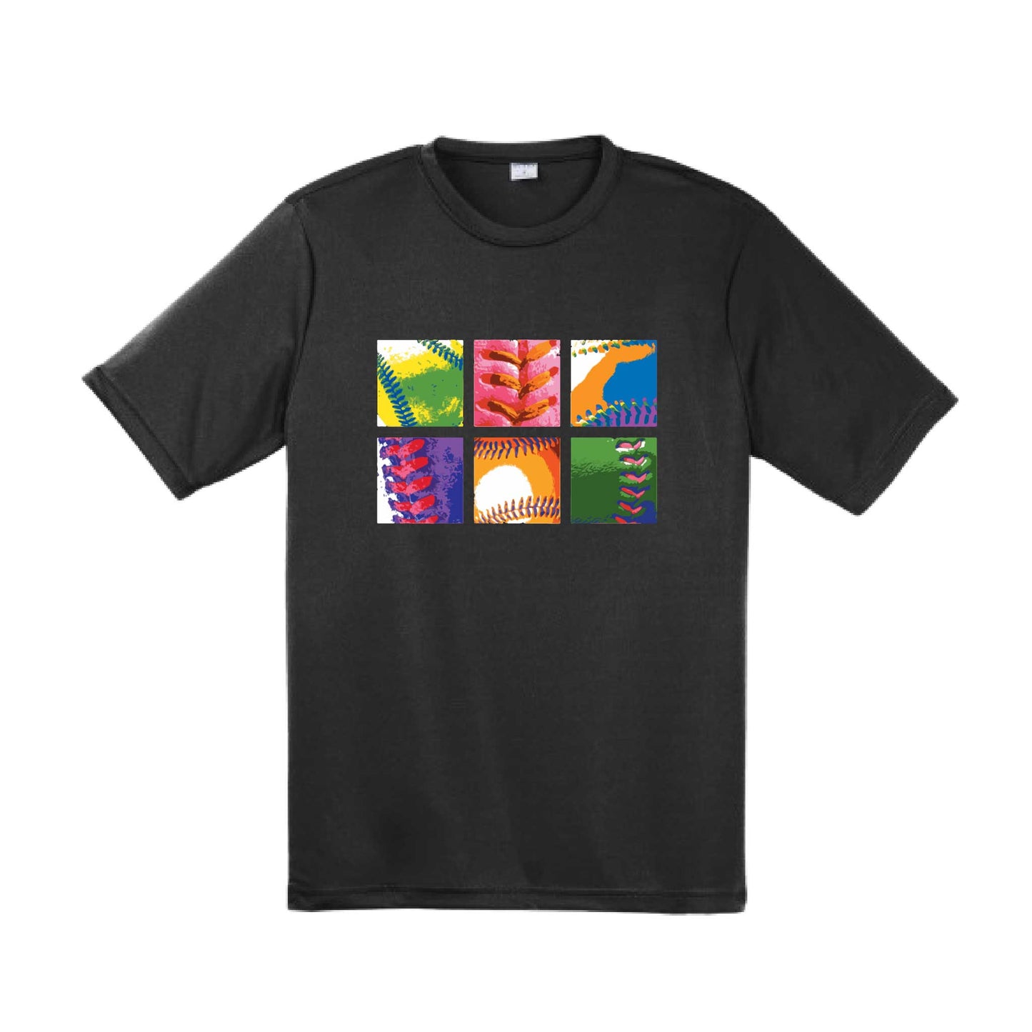 Baseball Squares | Men's Short Sleeve Athletic Baseball Performance T-Shirt | 100% Polyester