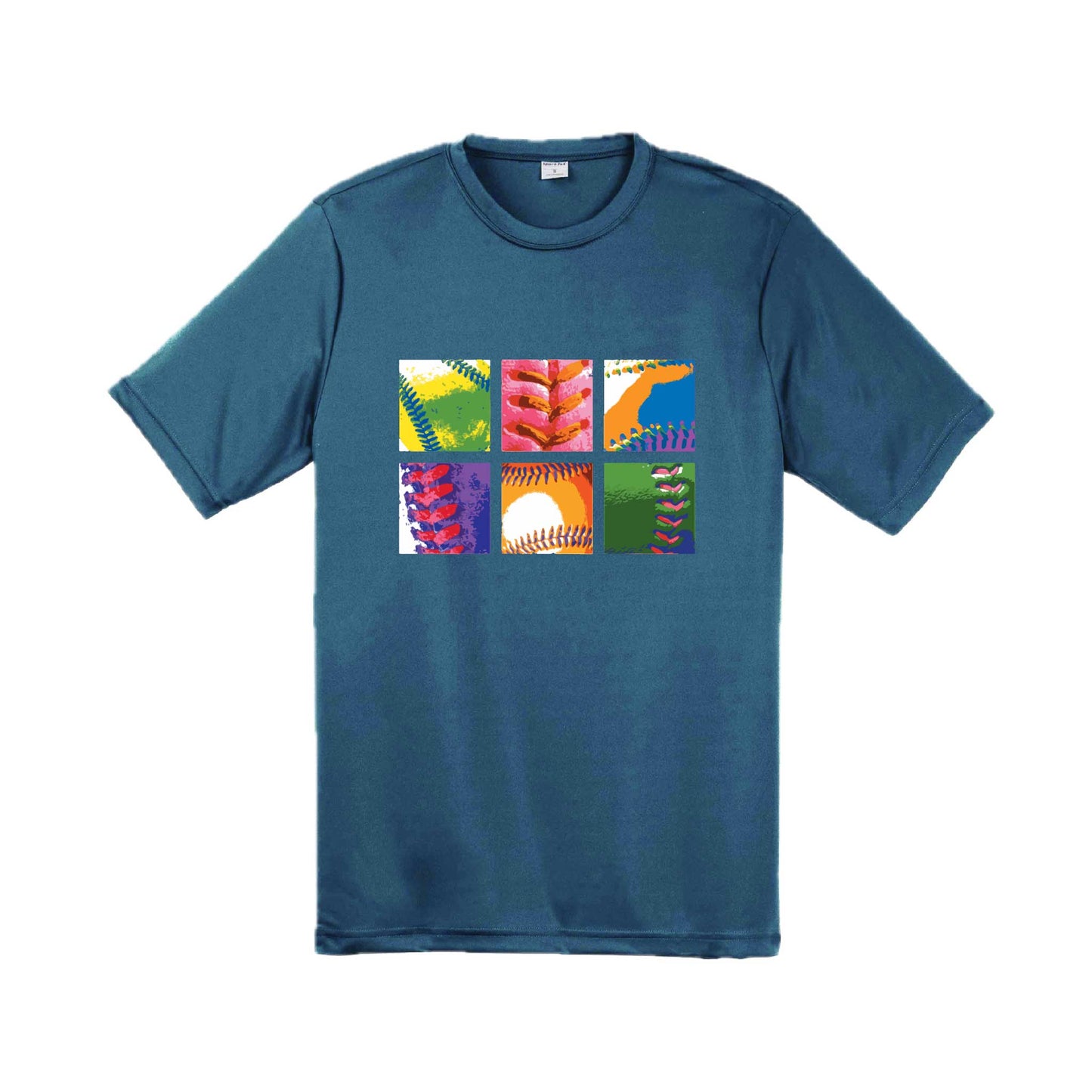 Baseball Squares | Men's Short Sleeve Athletic Baseball Performance T-Shirt | 100% Polyester